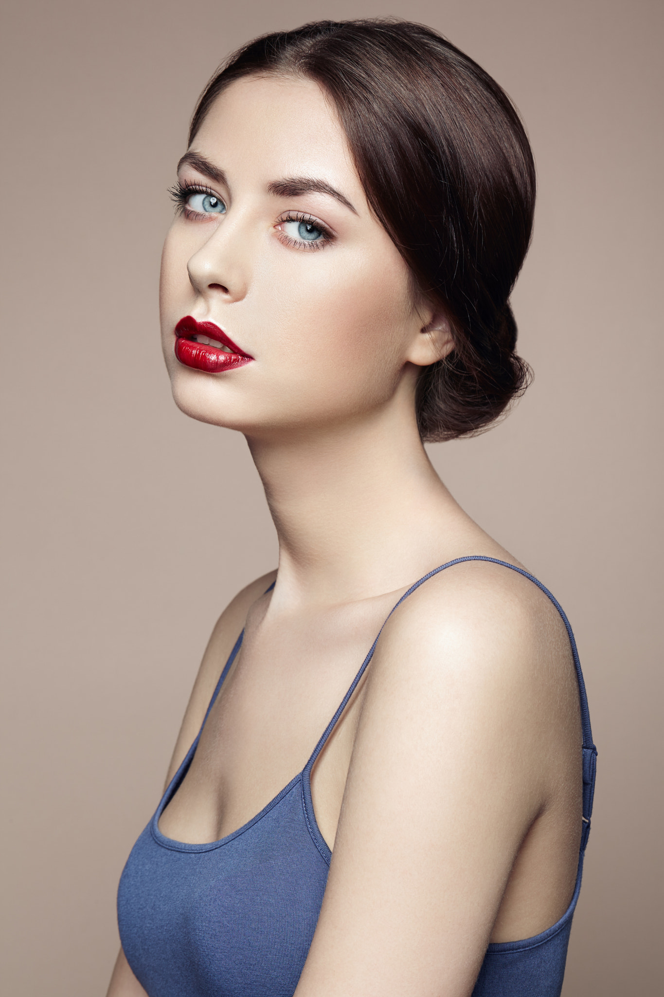 Canon EF 100mm F2.8L Macro IS USM sample photo. Beautiful woman face. perfect makeup photography