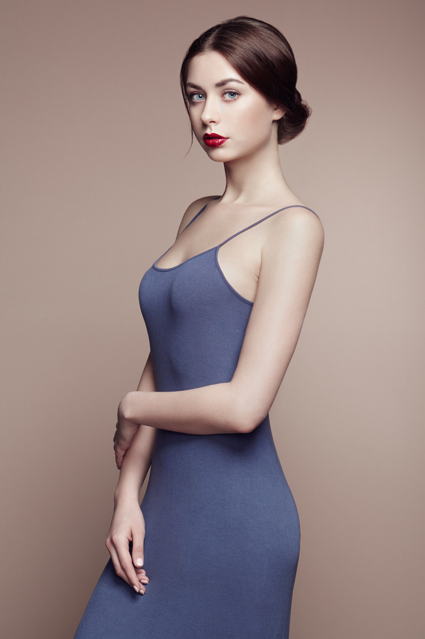 Canon EF 100mm F2.8L Macro IS USM sample photo. Beautiful woman face. perfect makeup photography