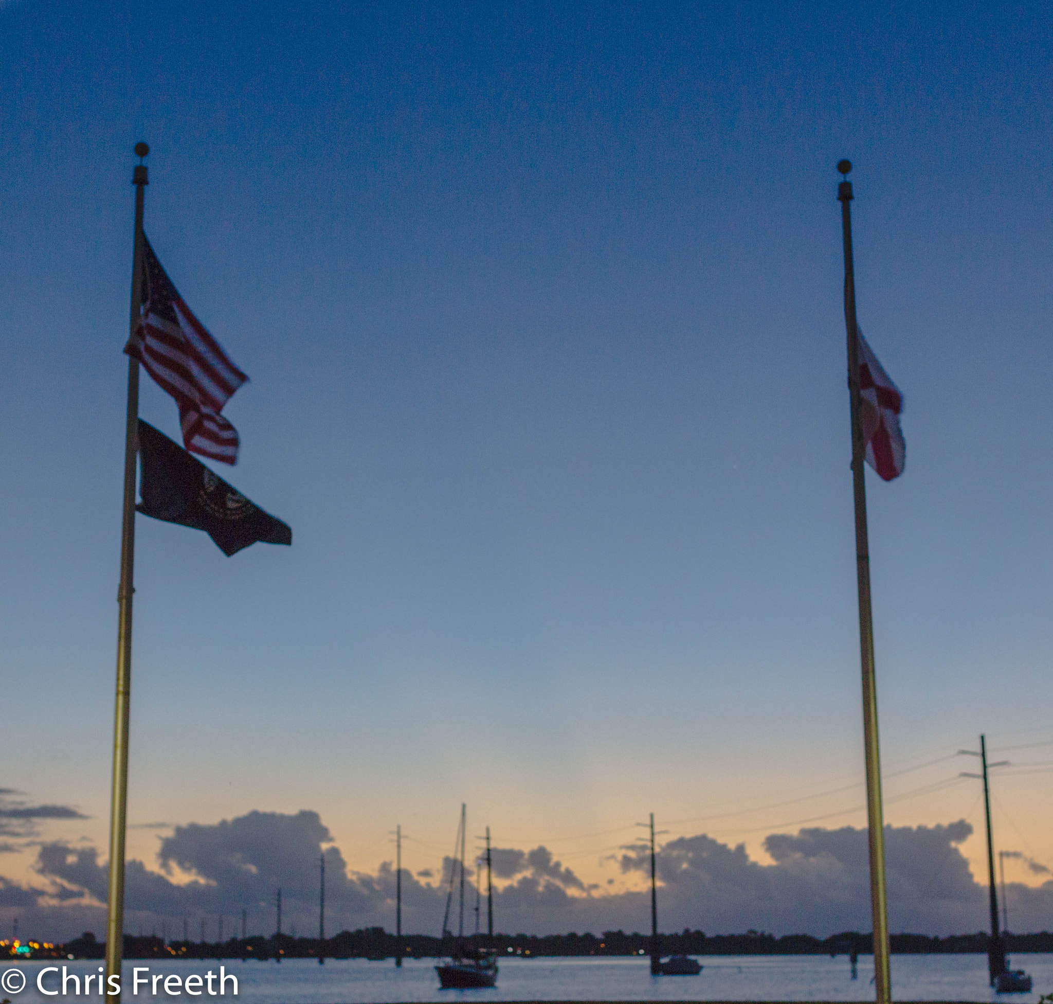 Sigma 30mm F1.4 EX DC HSM sample photo. Night or sunshine the flags will still be there photography
