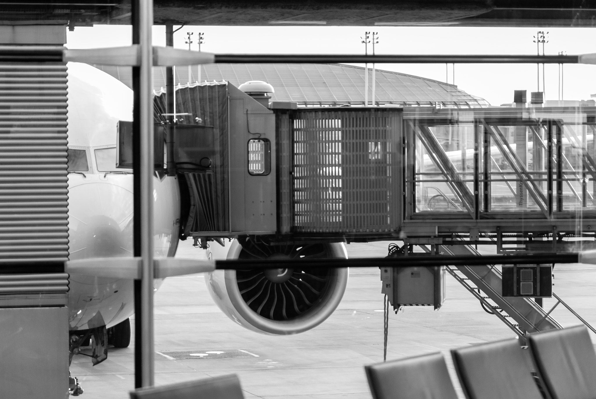 Nikon D80 sample photo. Airport abstract photography