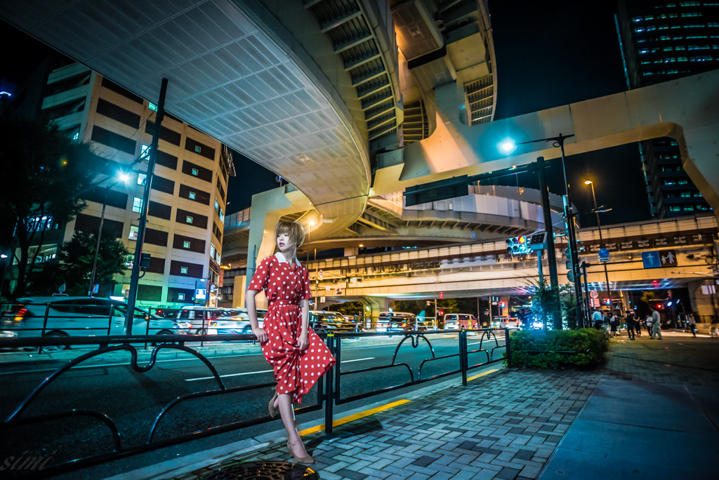 AF Nikkor 18mm f/2.8D sample photo. Junction and woman photography