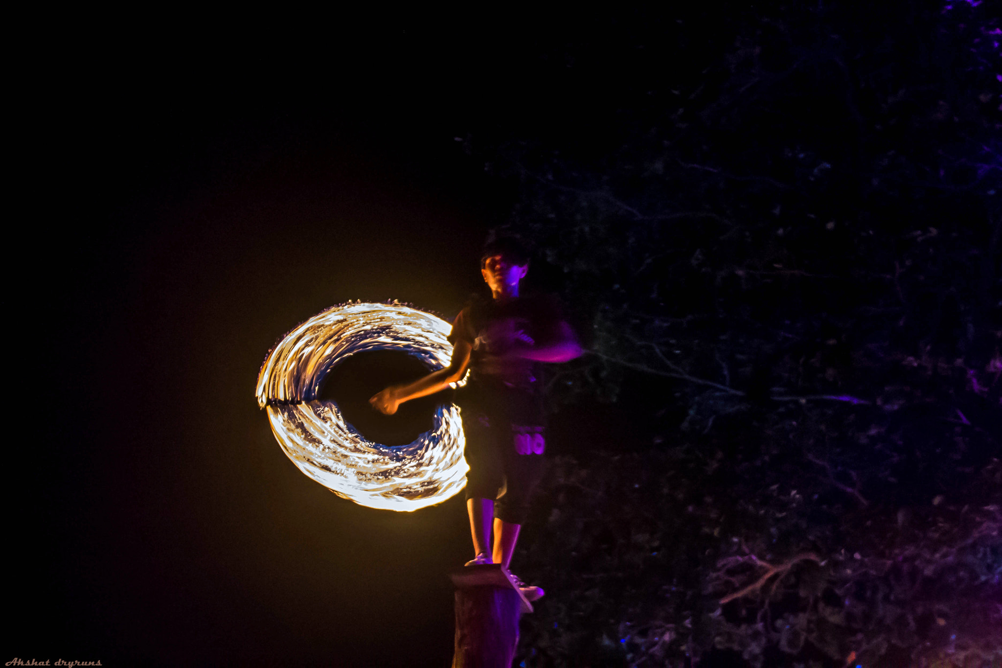 Canon EF-S 18-200mm F3.5-5.6 IS sample photo. Fire dancer - thailand photography