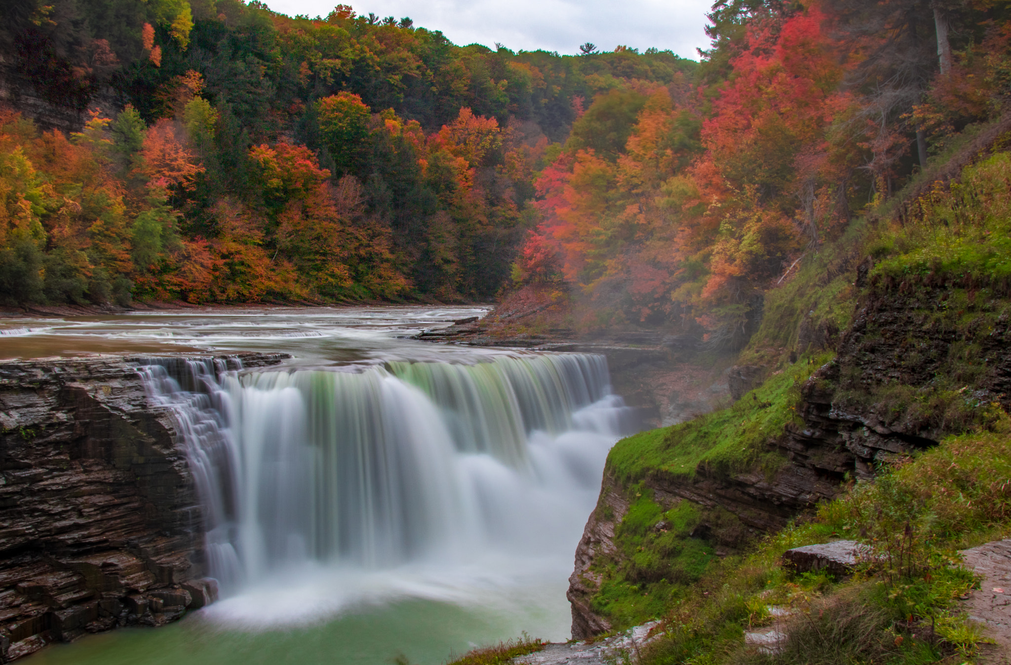 Canon EOS 760D (EOS Rebel T6s / EOS 8000D) sample photo. Lower falls, letchworth state park photography
