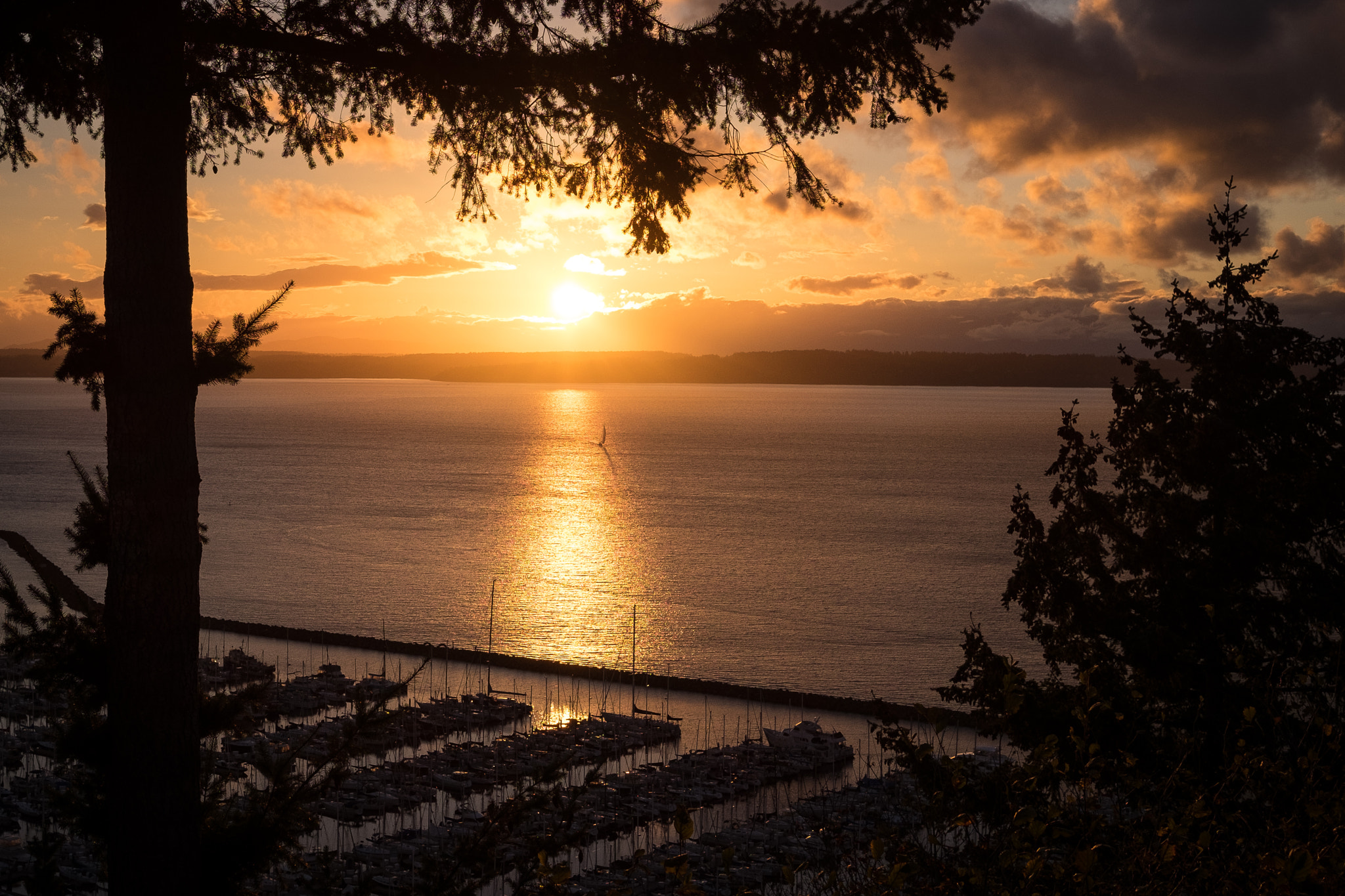 Fujifilm X-T1 + Fujifilm XF 27mm F2.8 sample photo. Puget sound sunset photography