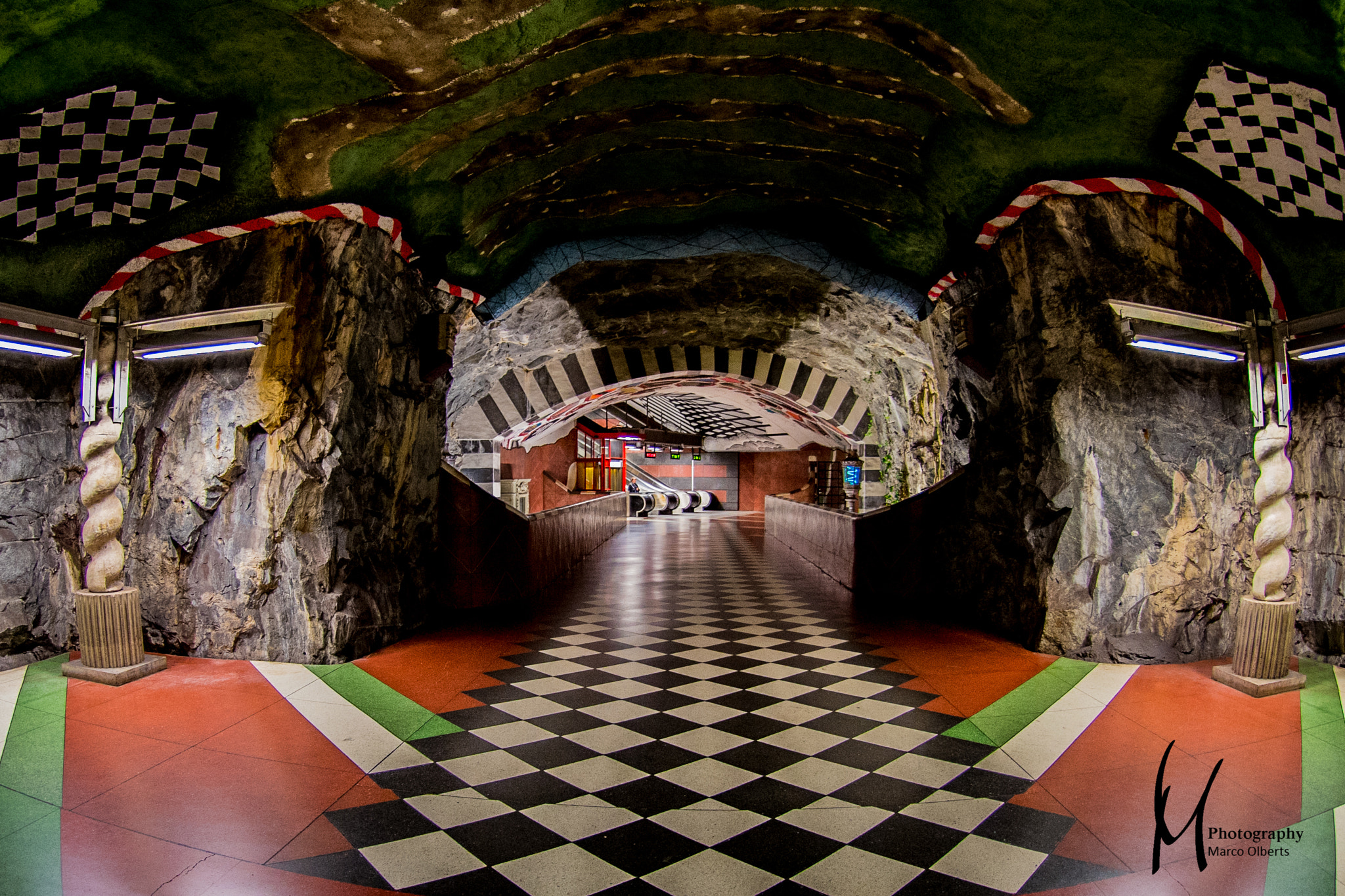 Nikon D750 + Nikon AF DX Fisheye-Nikkor 10.5mm F2.8G ED sample photo. Tunnelbana stockholm photography