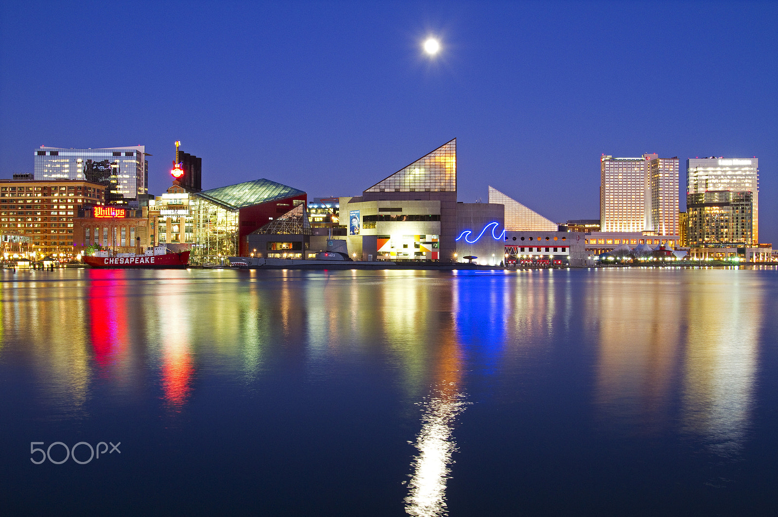 Canon EOS 7D + Canon EF 16-35mm F2.8L USM sample photo. Baltimore harbor skyline photography