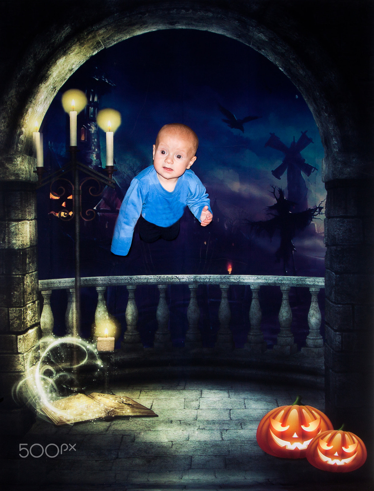 Canon EOS 500D (EOS Rebel T1i / EOS Kiss X3) sample photo. Spooky flying baby photography