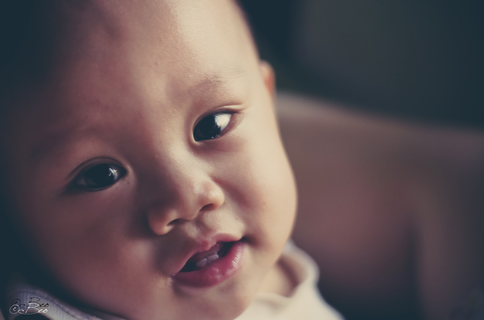 Pentax K-5 + Pentax smc DA 50mm F1.8 sample photo. Baby smile photography