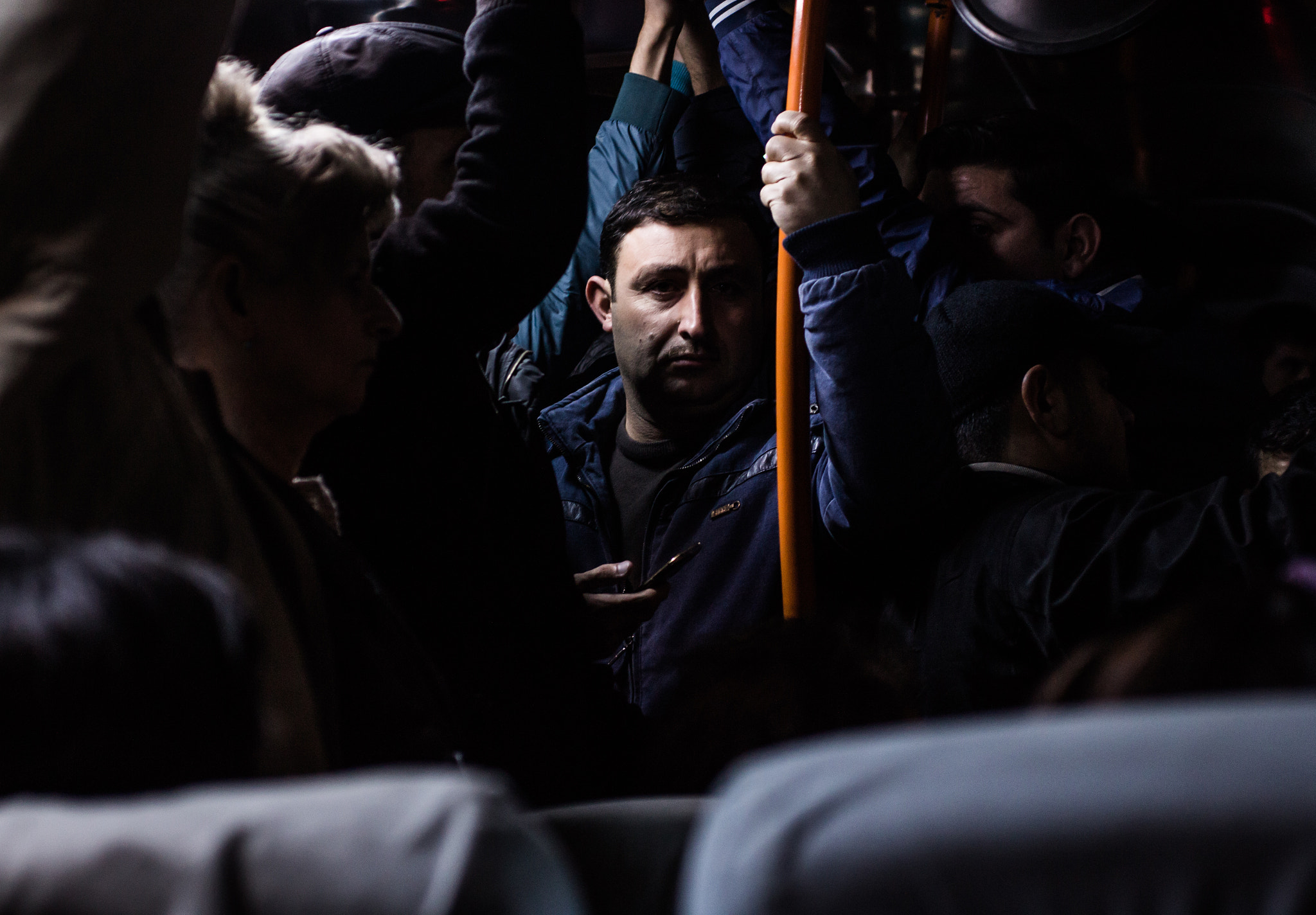 Sigma 50mm F1.4 EX DG HSM sample photo. Bus crowding photography
