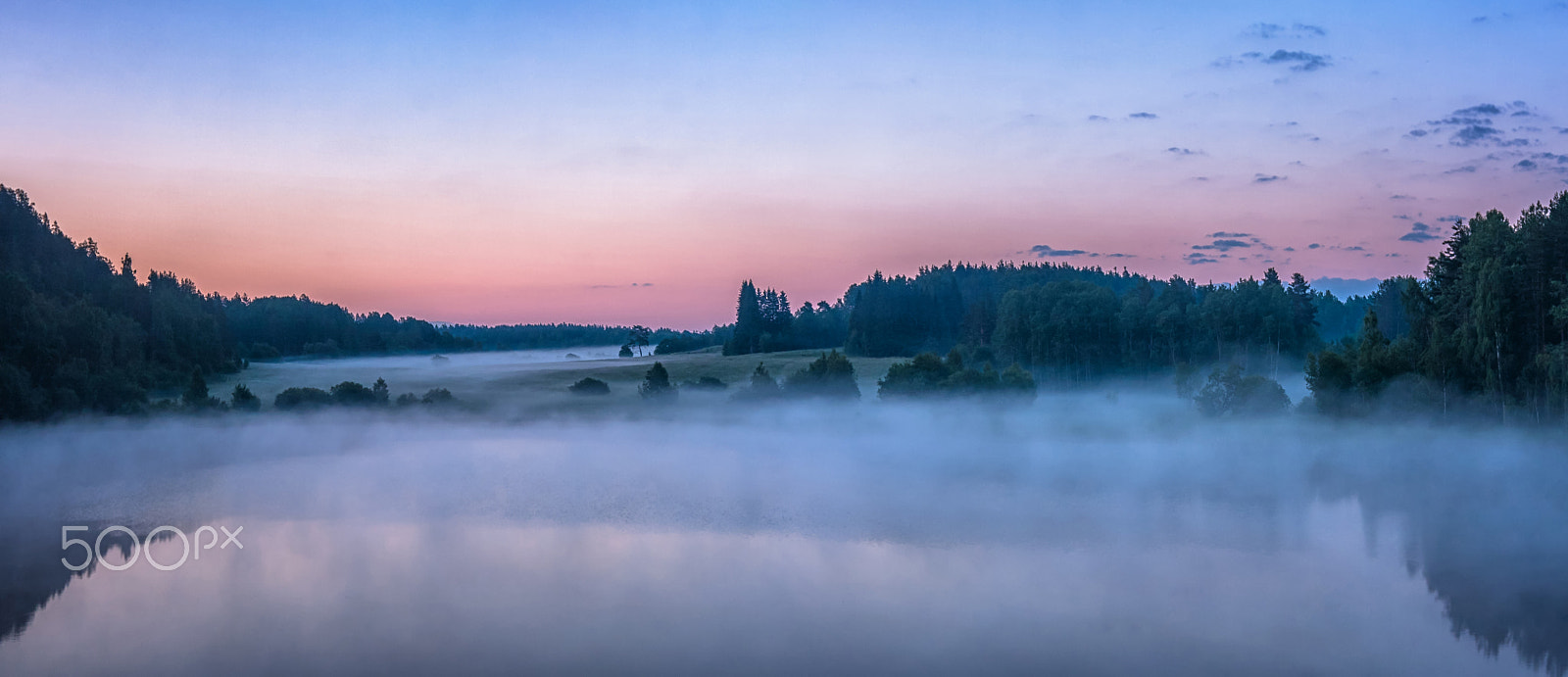 Canon EF 16-35mm F2.8L II USM sample photo. Foggy sunrise on lake ladoga photography