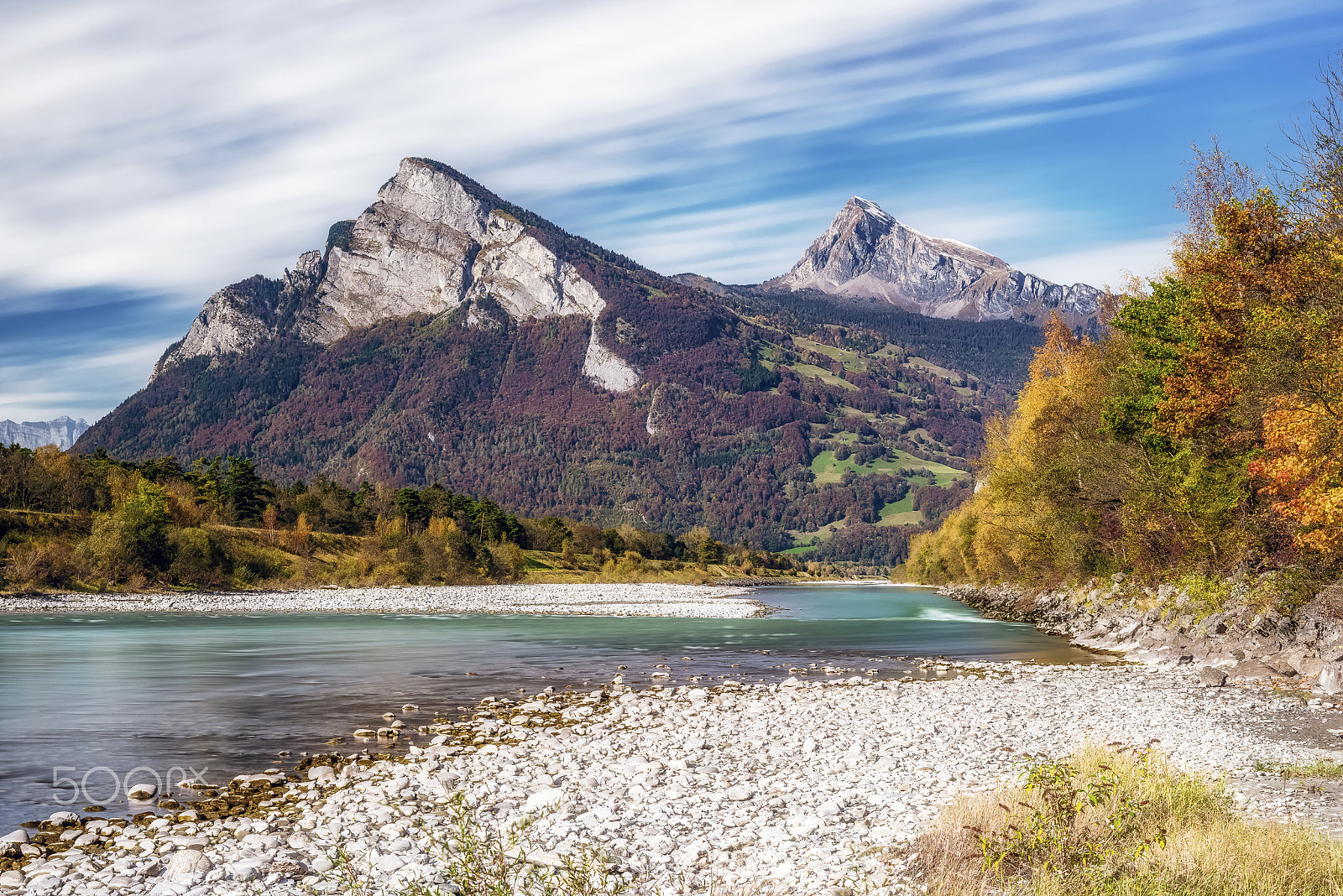 Nikon D810 + Nikon AF-S Nikkor 58mm F1.4G sample photo. Under the bridge... rhein - gonzen -  alvier photography