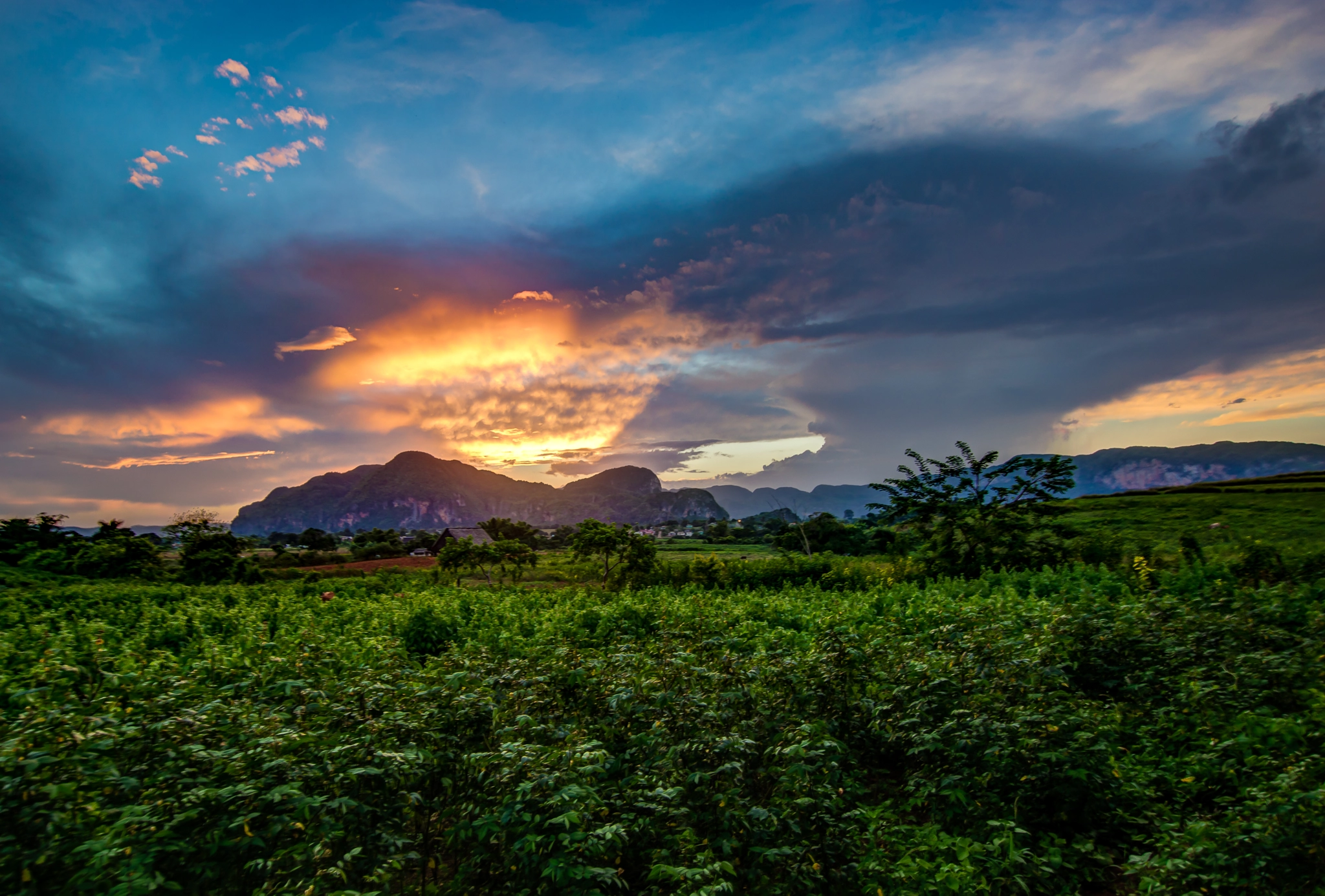 Sony ILCA-77M2 sample photo. Burning skies in viñales photography