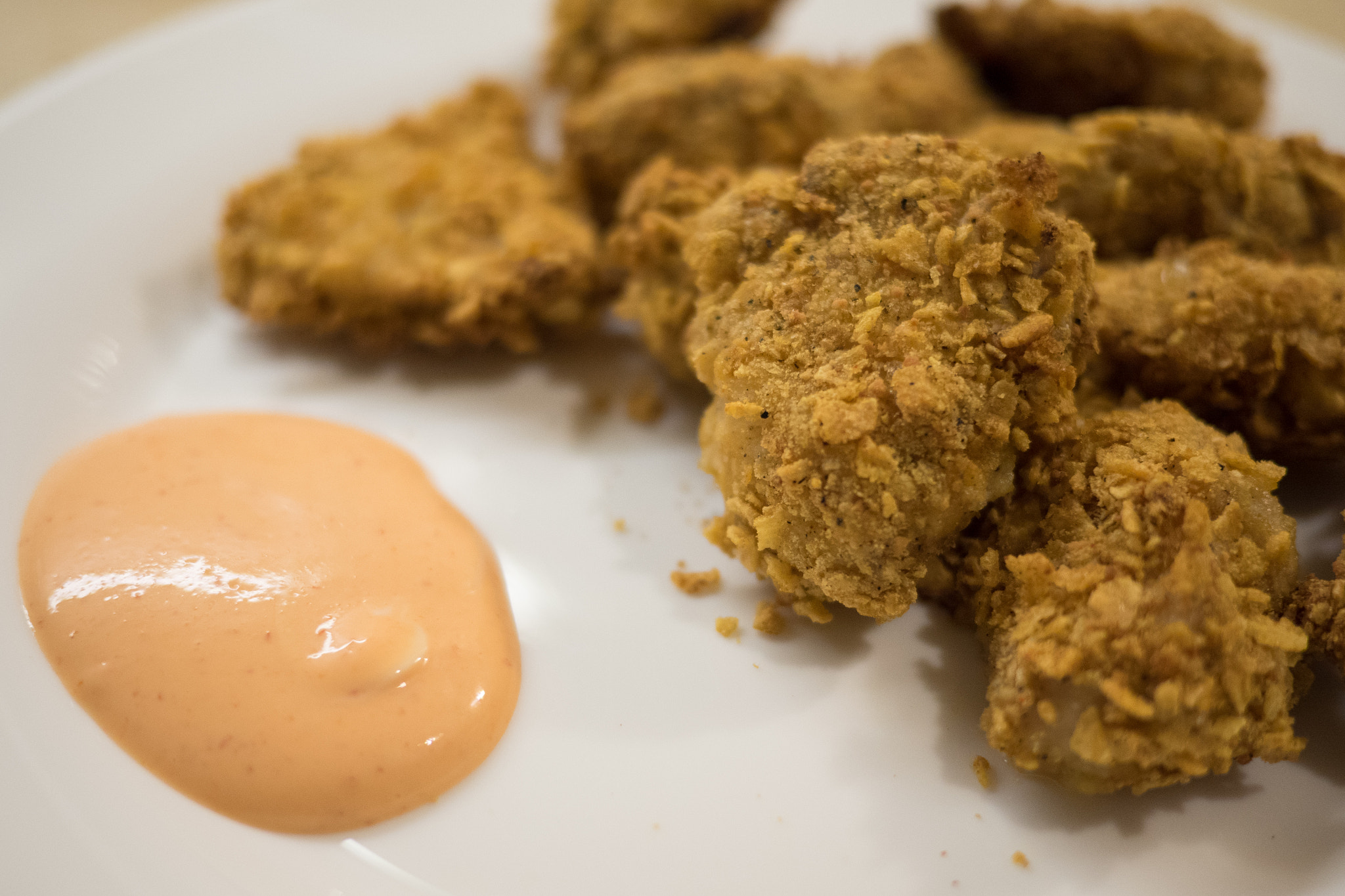 Olympus OM-D E-M5 II + LUMIX G 20/F1.7 II sample photo. Project 365, day two hundred and ninety-six - popcorn chicken photography