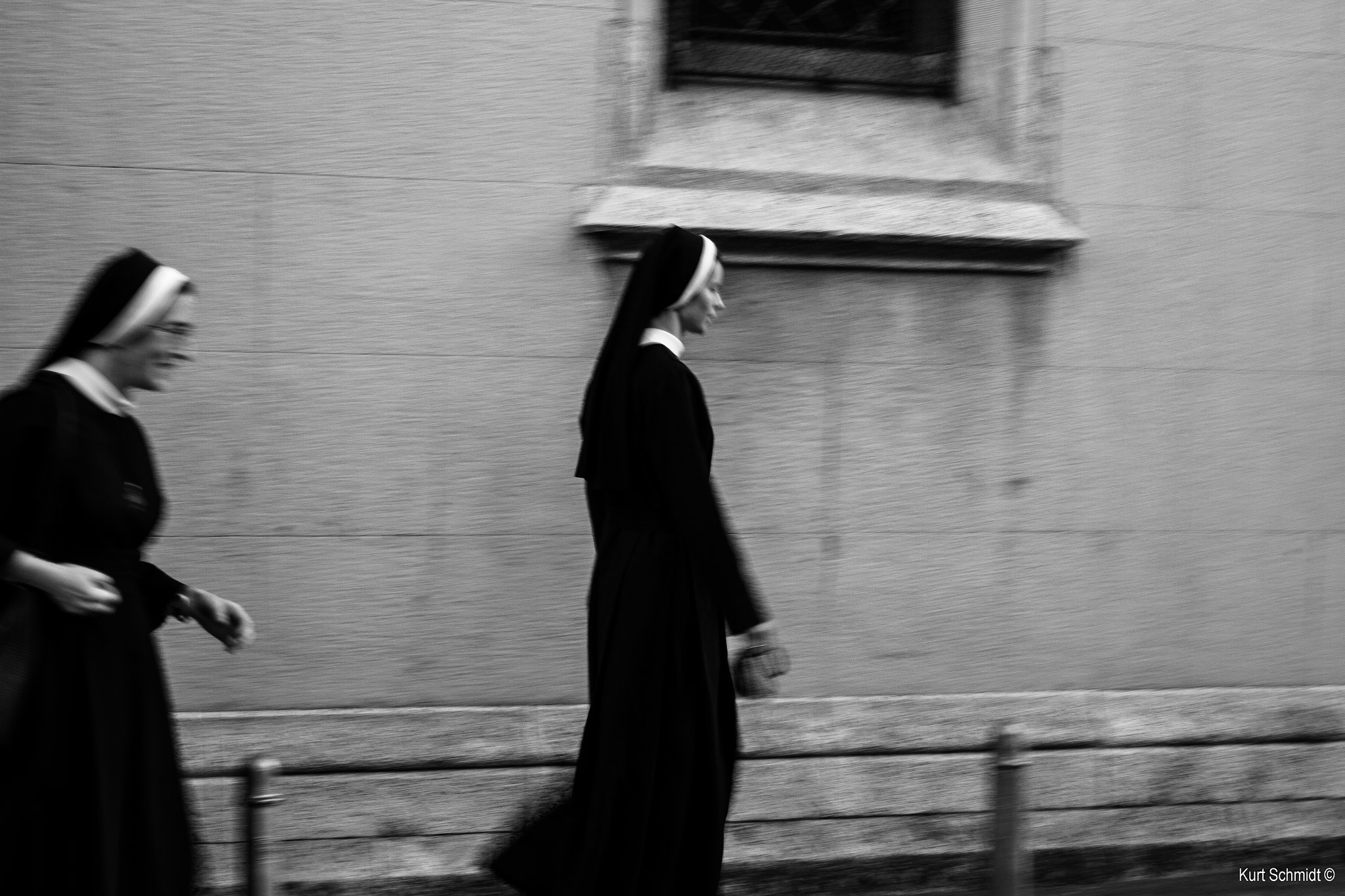 Canon EOS 7D sample photo. Nuns walking photography