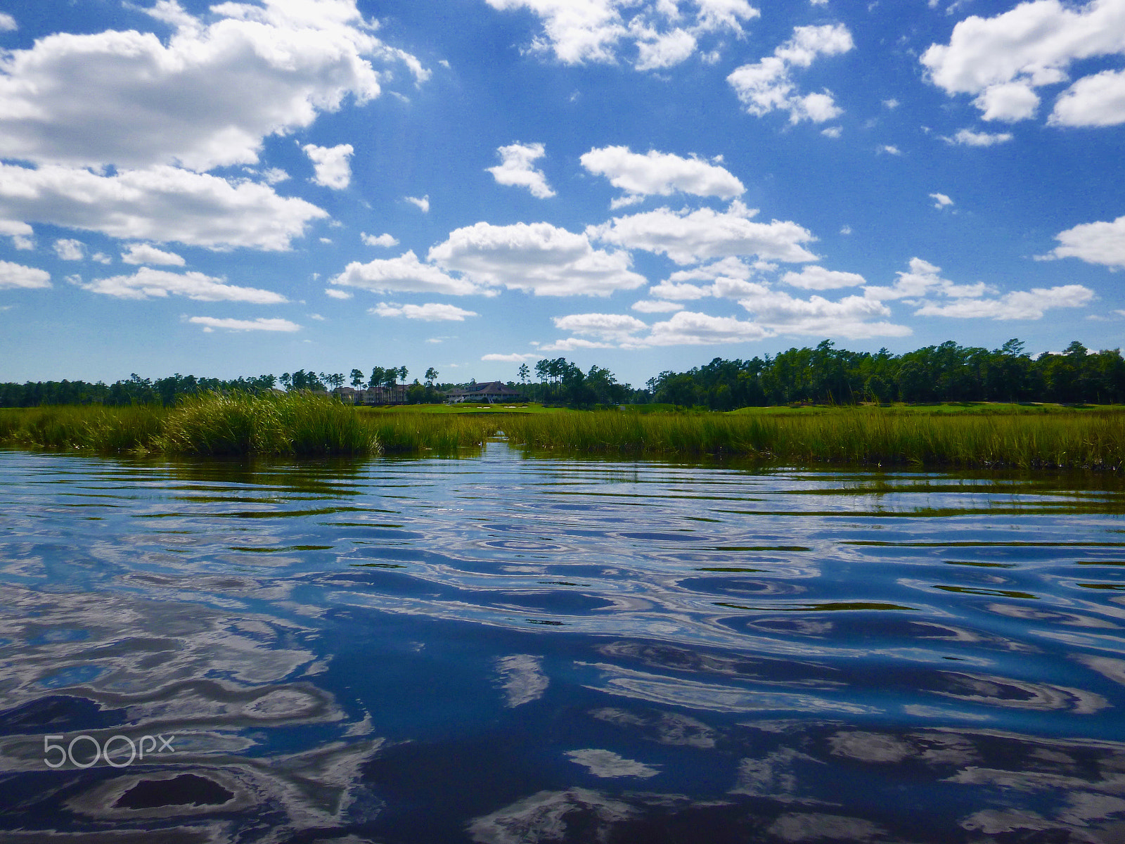 Panasonic DMC-TS25 sample photo. Blue skies shallotte to inlet view paddle - summer 2016 photography