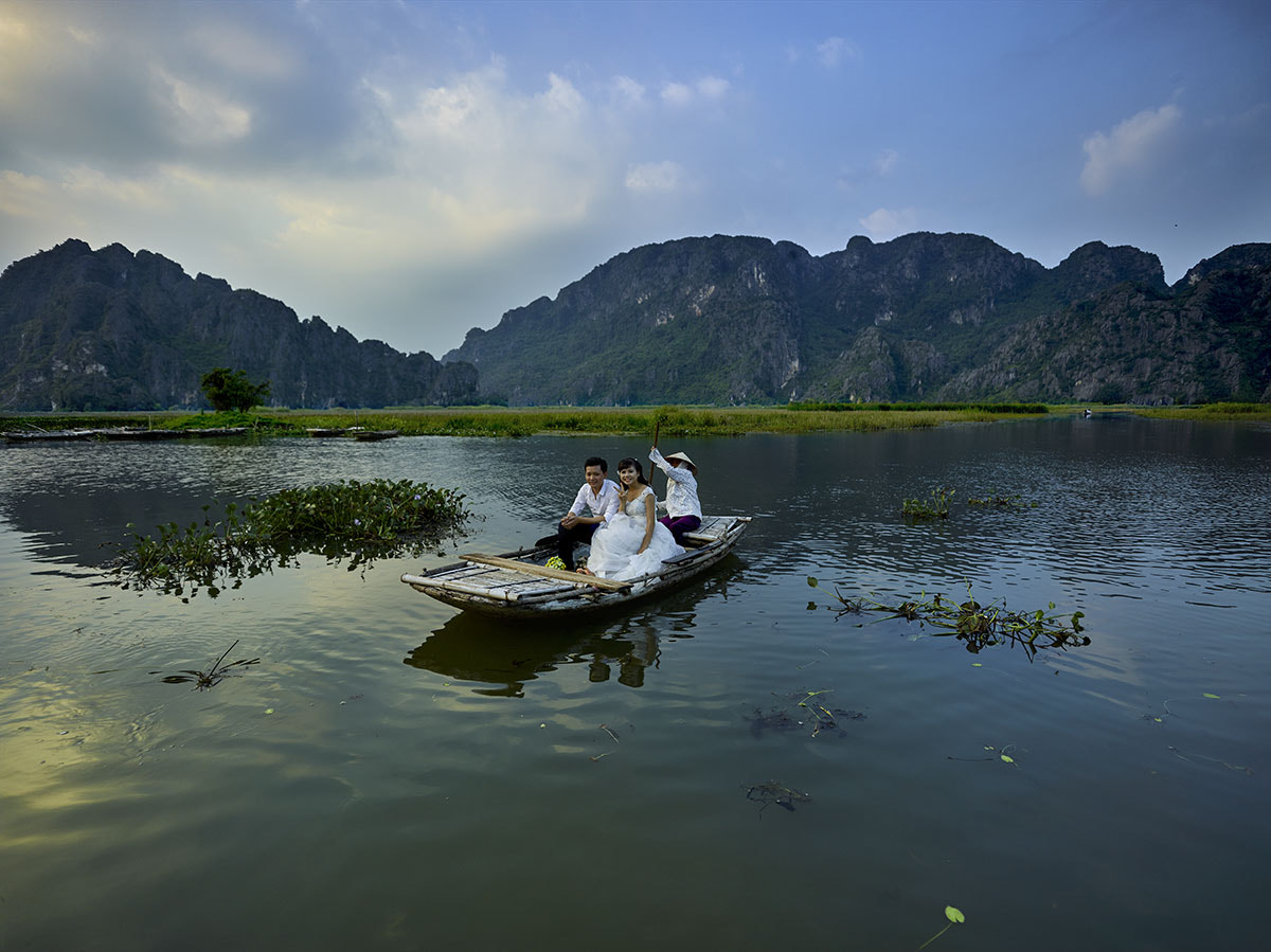 Phase One IQ260 sample photo. Wedding photography  at van long wetlands national park vietnam photography