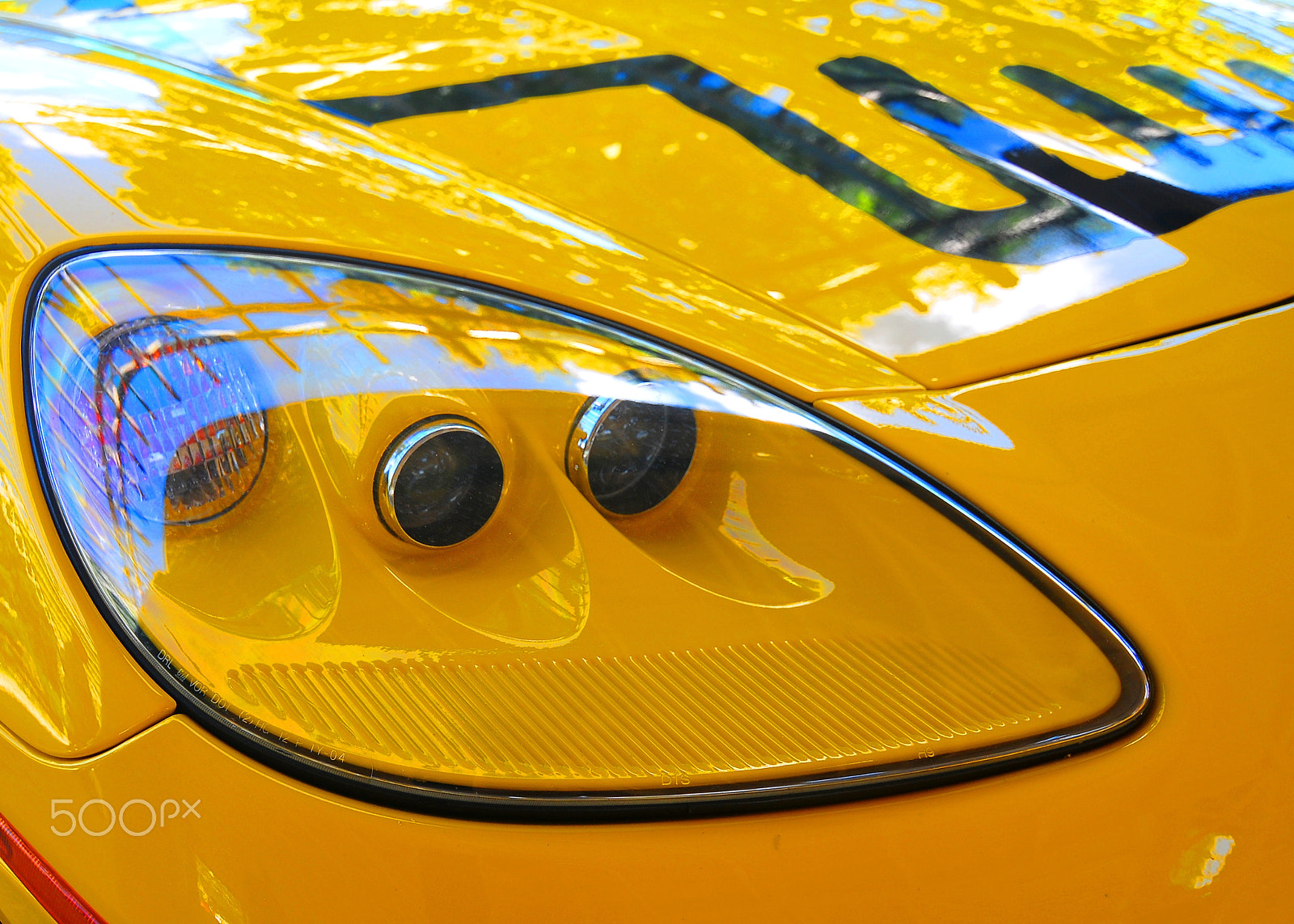 Nikon D300S sample photo. Yellow corvette photography