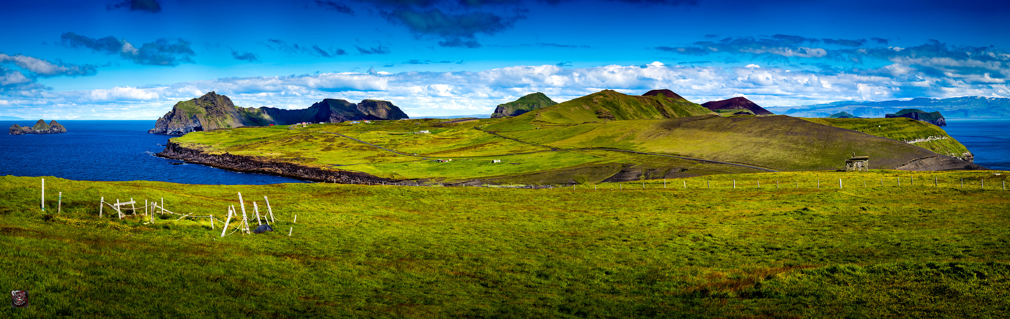 Leica APO-Summicron-M 90mm F2 ASPH sample photo. Iceland: vestmannaeyjar - view over farming south to fishing north of heimaey :-))) photography