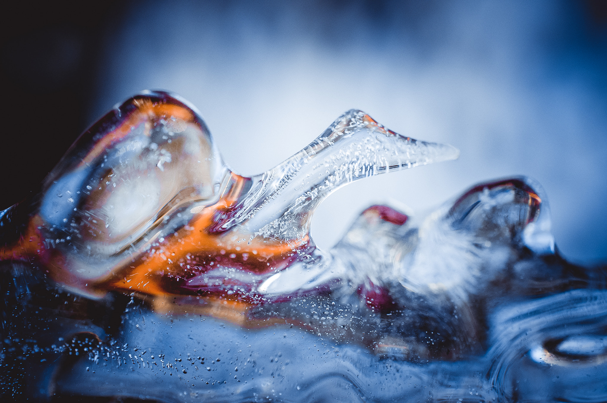 Ricoh GXR A12 sample photo. Frozen abstract photography