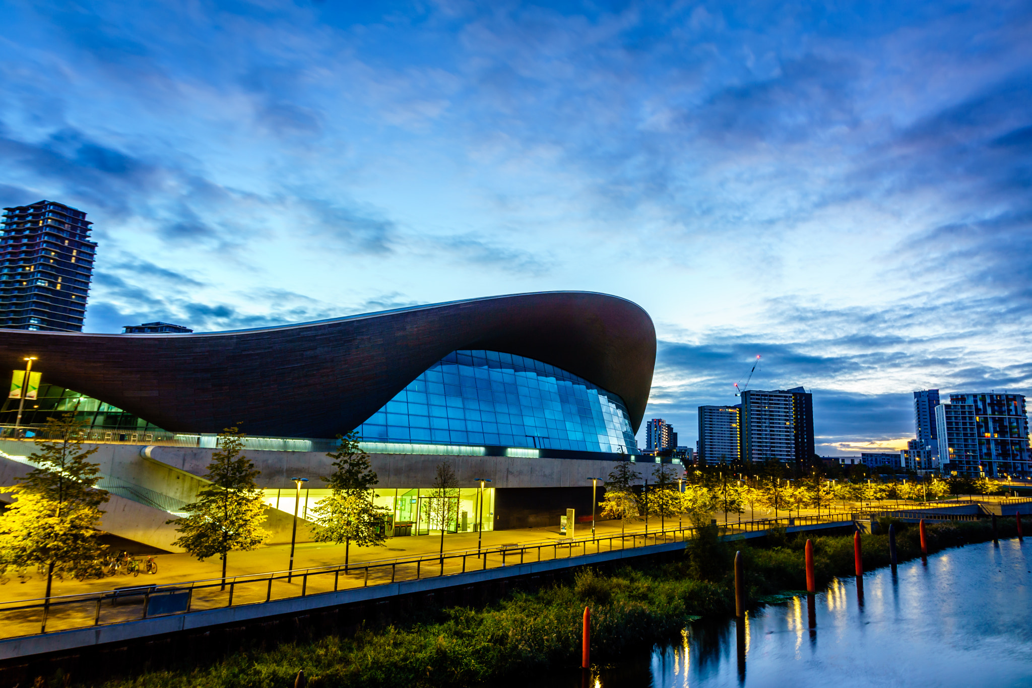 Sony a5100 sample photo. Morning in stratford water centre photography