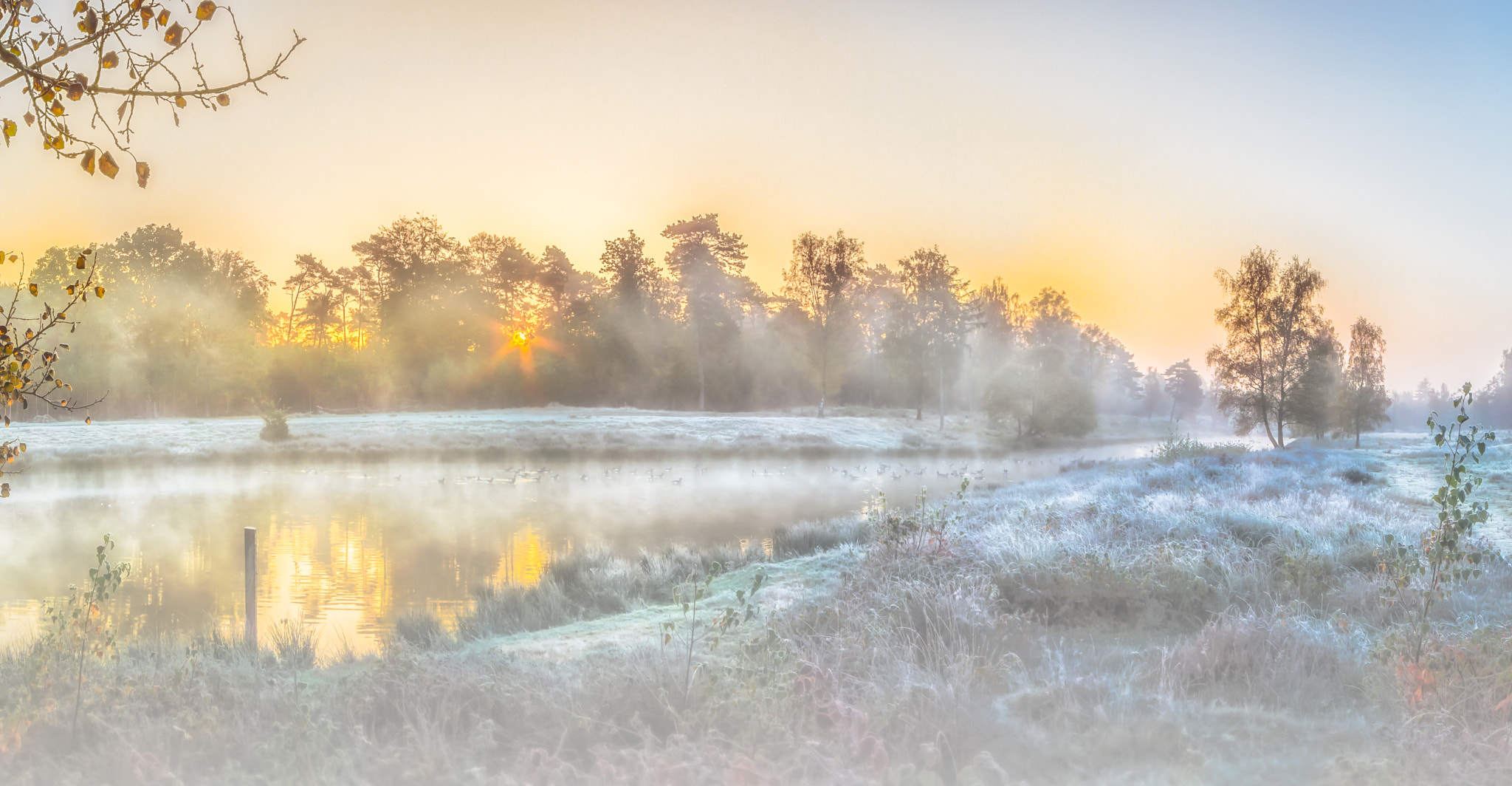 Sony SLT-A58 sample photo. Sunset with fog photography