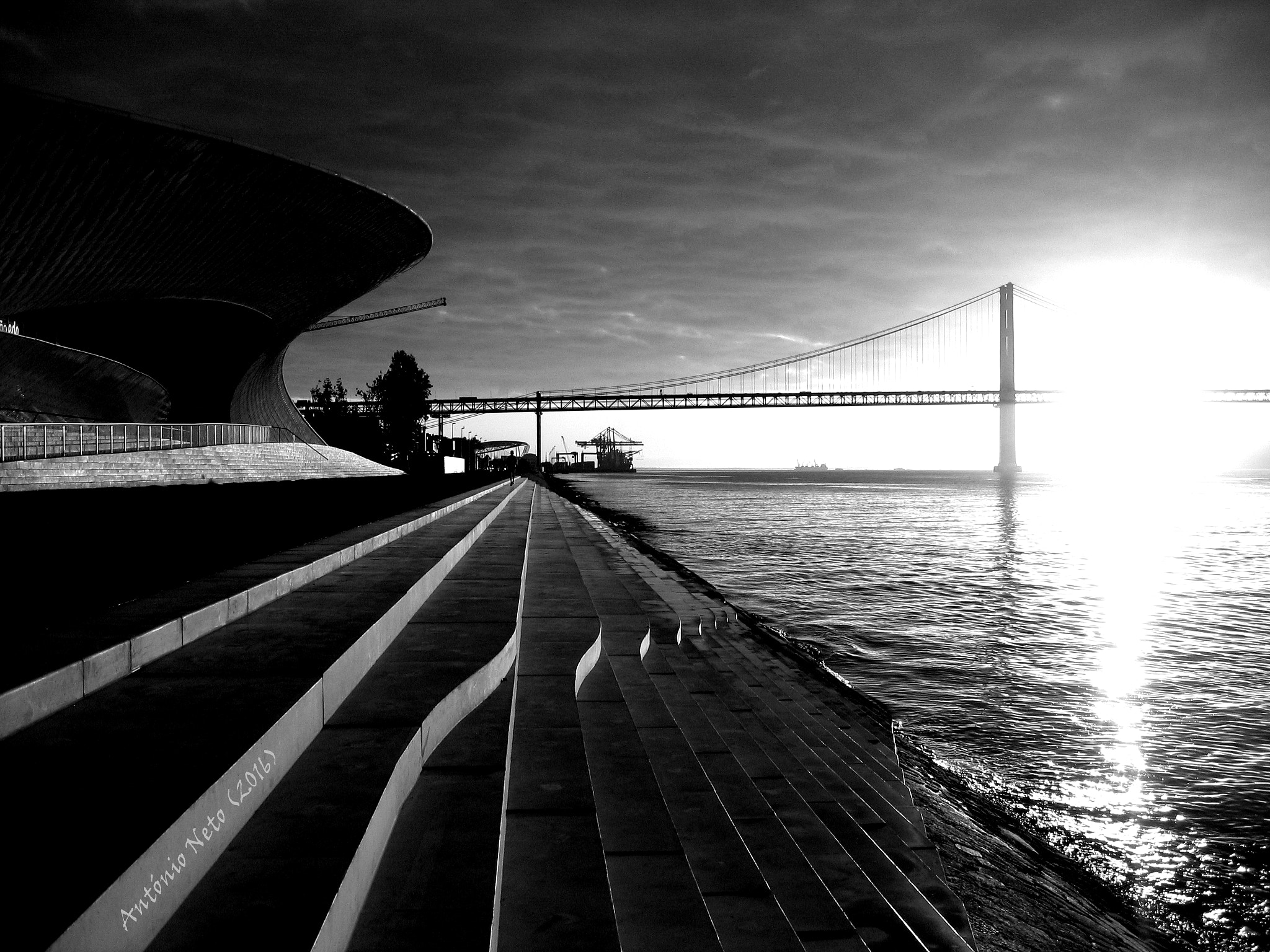 Canon POWERSHOT S50 sample photo. Bridge in black photography