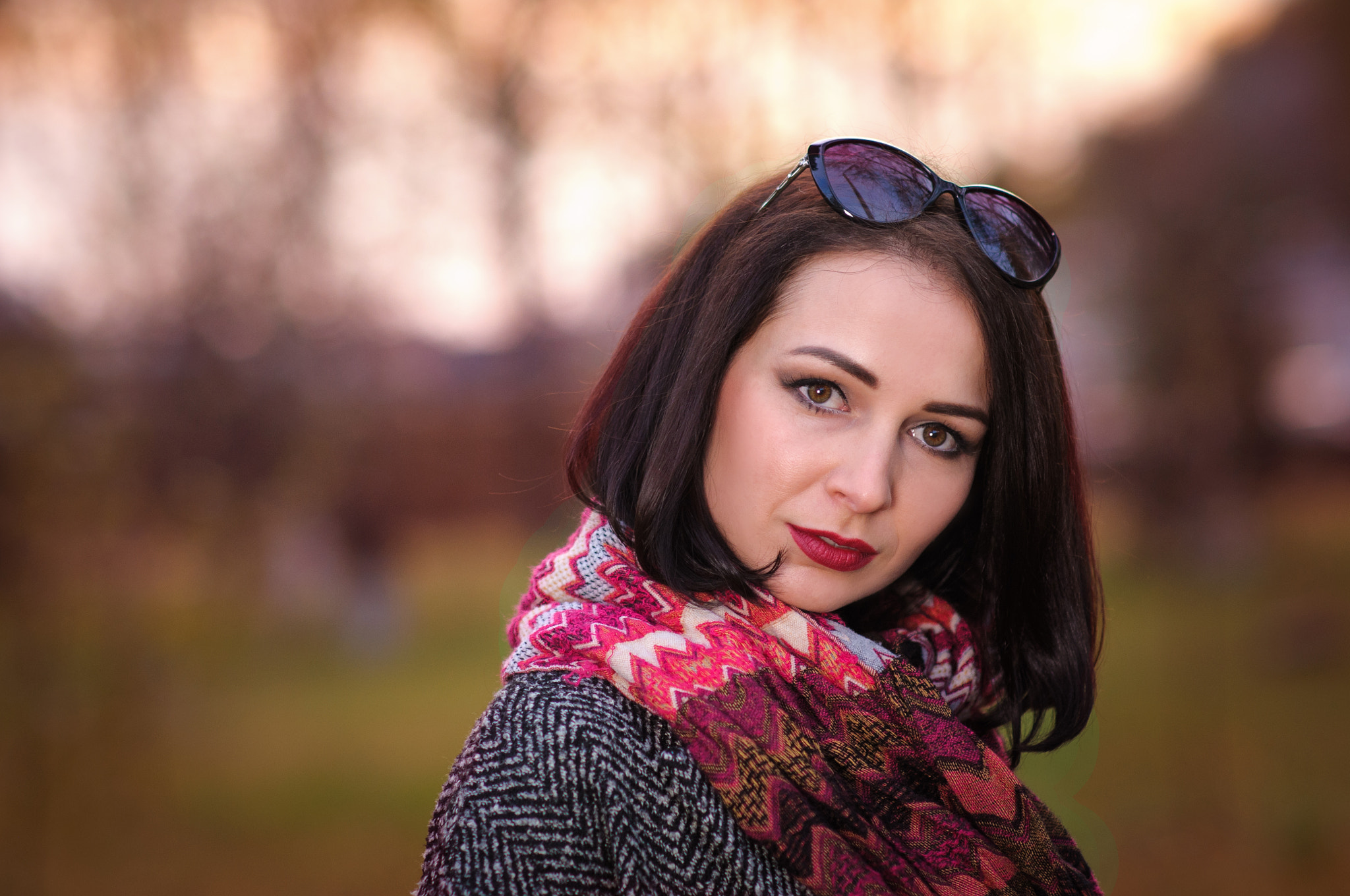 Nikon D300 + Sigma 85mm F1.4 EX DG HSM sample photo. Autumn closeup portrait photography