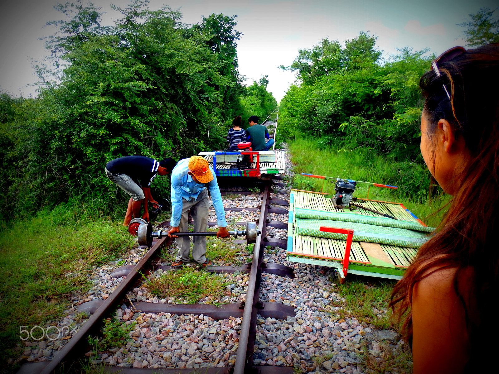 Olympus SZ-16,DZ-105 sample photo. Bamboo train photography