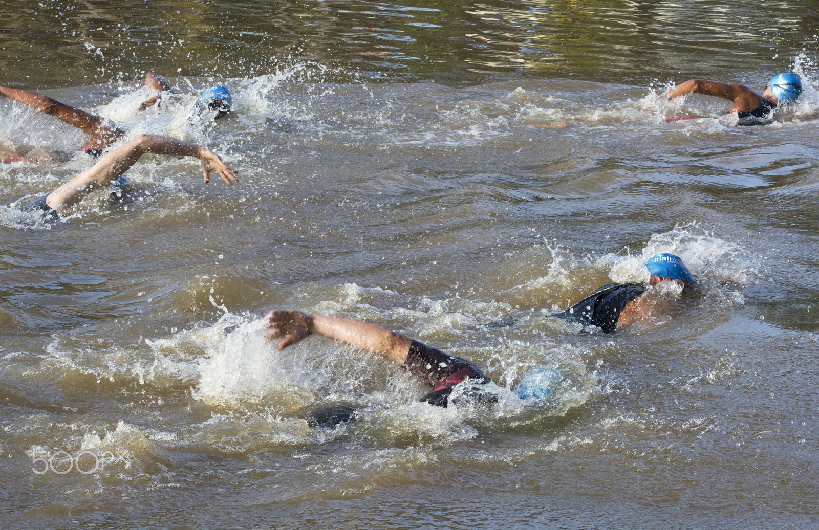 Nikon D5200 + Sigma 70-200mm F2.8 EX DG OS HSM sample photo. Swimming competition - triatlhon photography