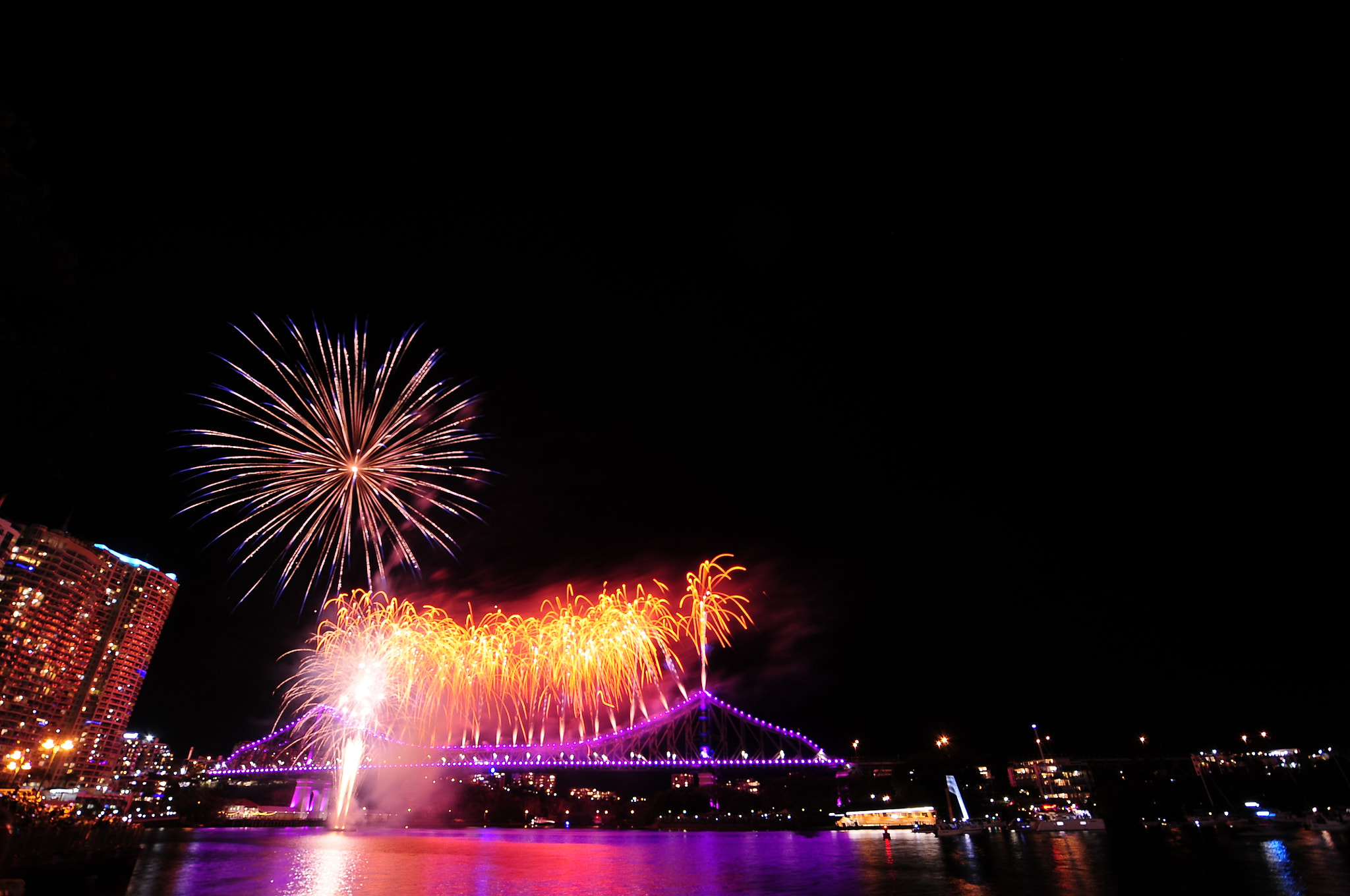 Nikon D300S sample photo. 2016 riverfire brisbane festival photography