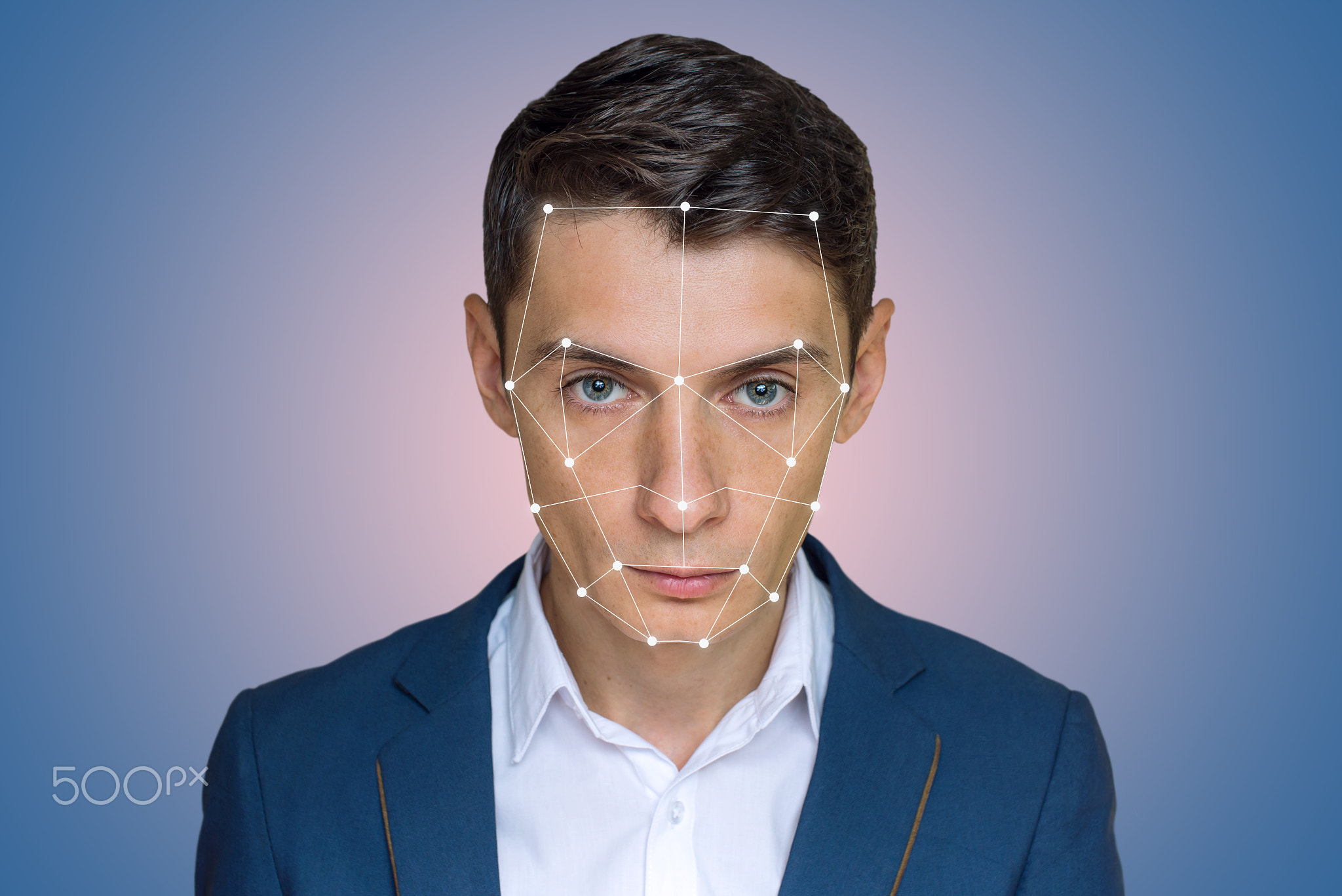 Biometric verification man face recognition