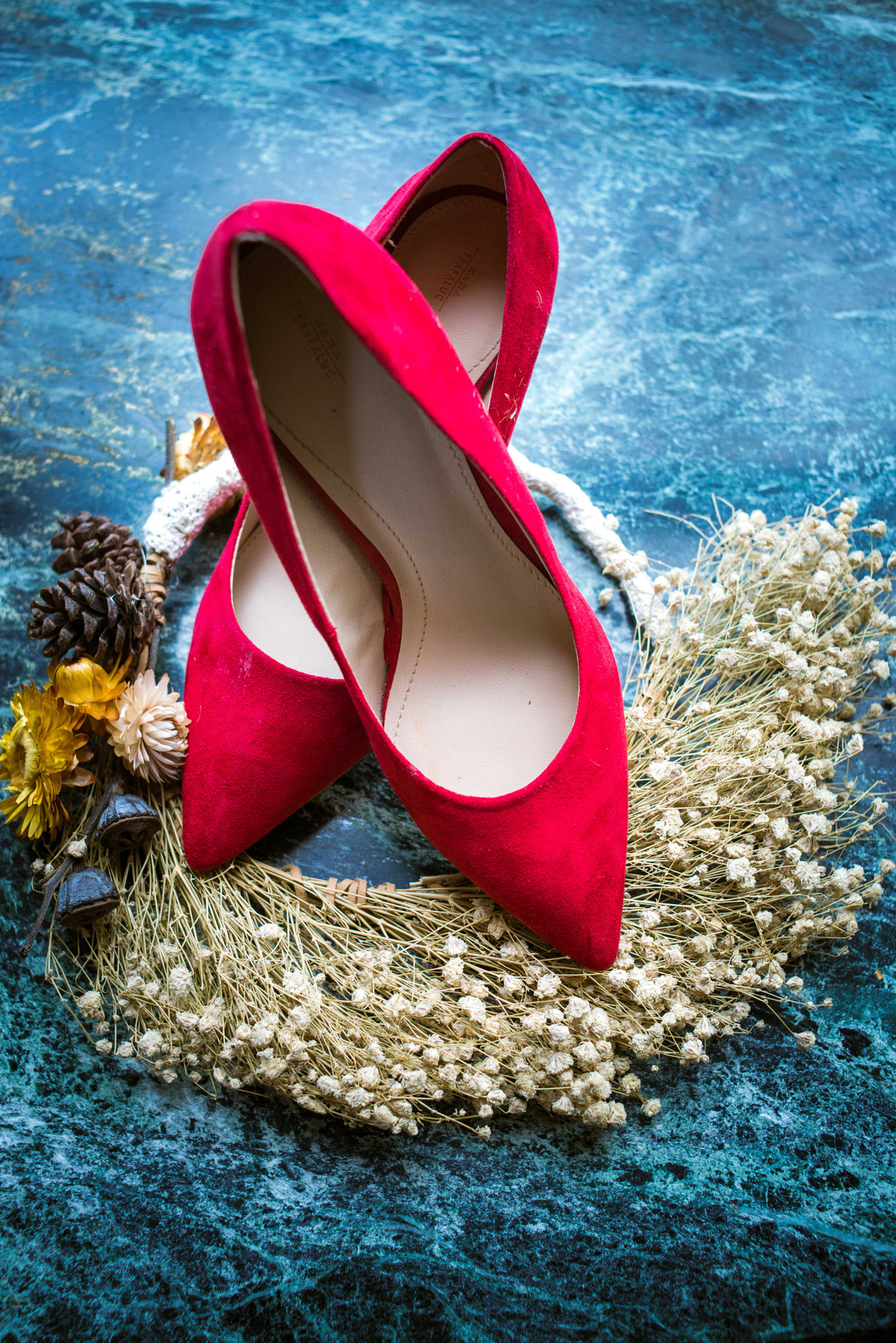 Nikon D610 + Nikon AF Nikkor 35mm F2D sample photo. Wedding  shoes photography