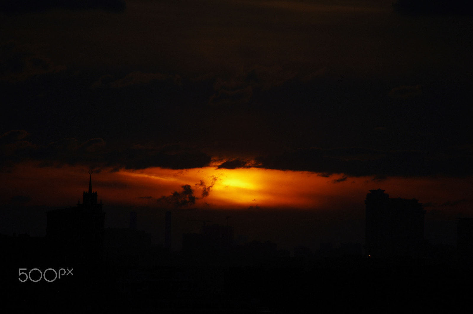 Pentax K-x sample photo. October moscow sunset - 4 photography