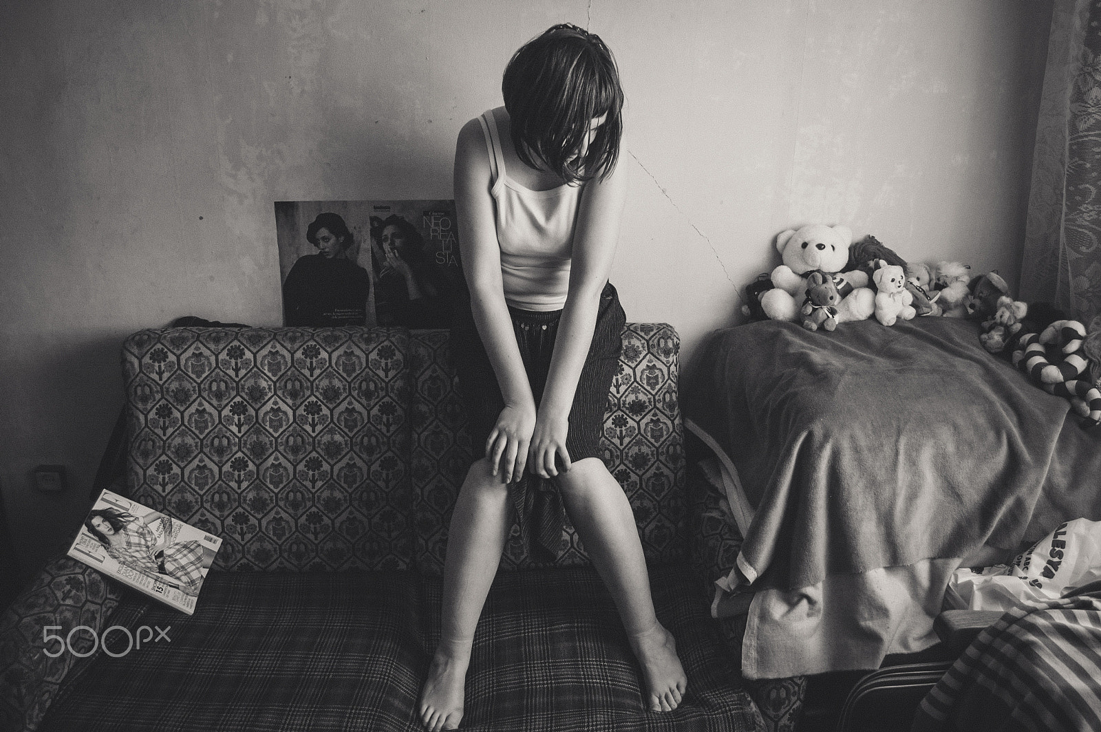 Nikon D70s sample photo. Woman in her childhood room photography