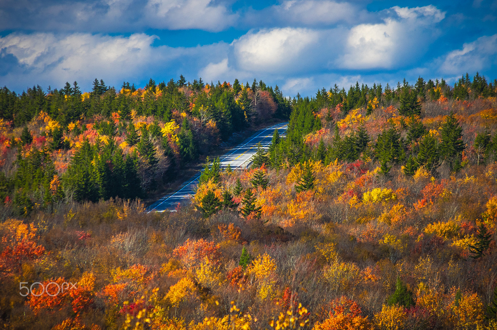 Pentax K-3 II + HD Pentax DA 55-300mm F4.0-5.8 ED WR sample photo. The highland scenic highway in autumn photography