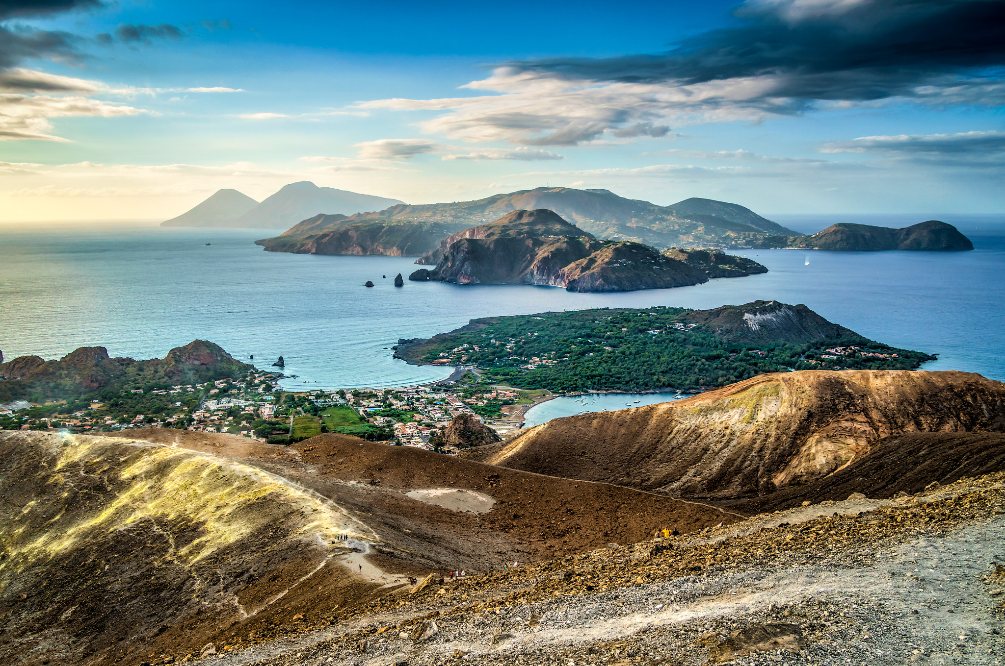 Sony ILCA-77M2 + Sigma 17-70mm F2.8-4.5 (D) sample photo. Lipari during sunset seen from vulcano photography