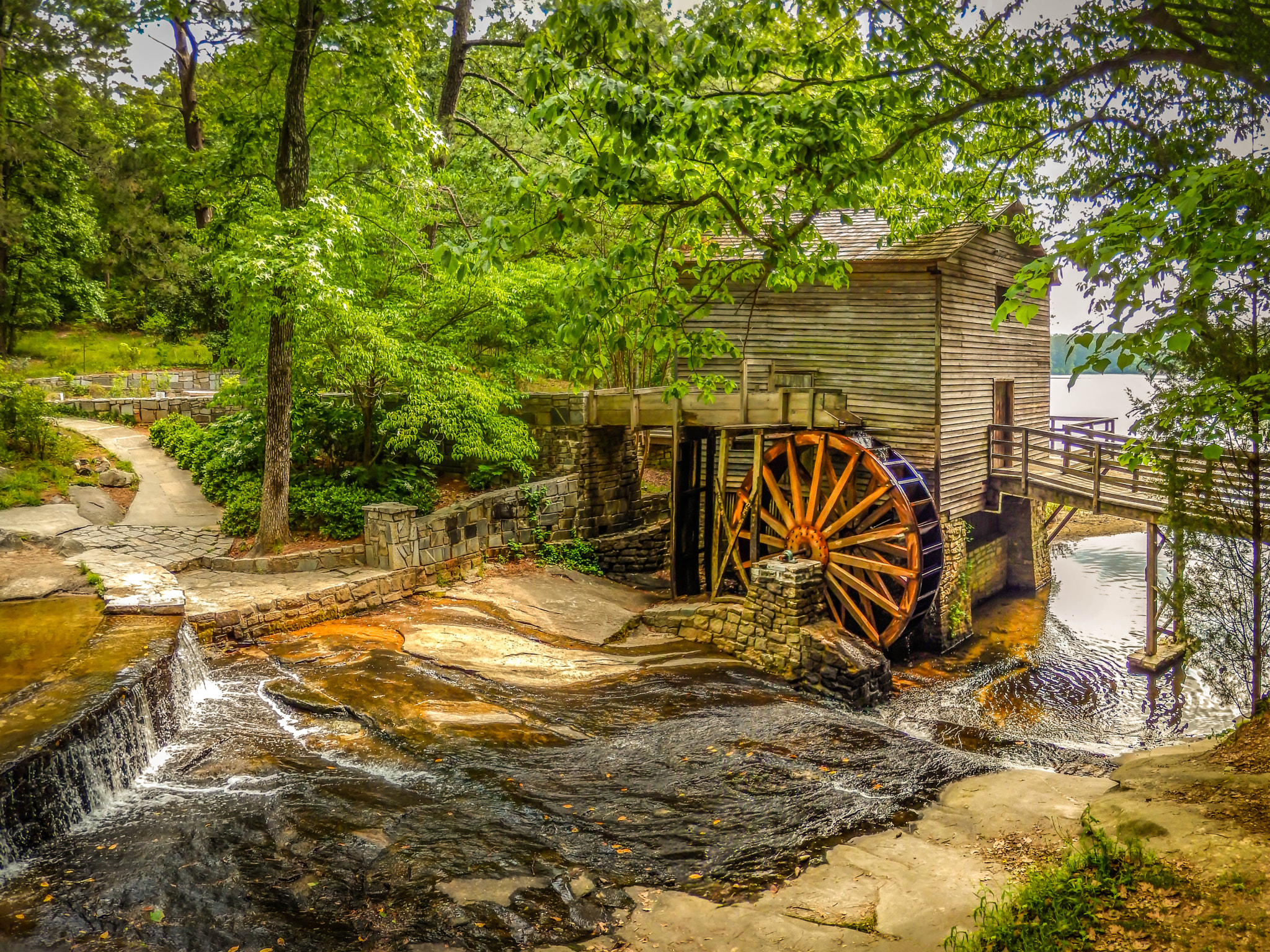Nikon Coolpix S9500 sample photo. Grist mill at stone mountain photography