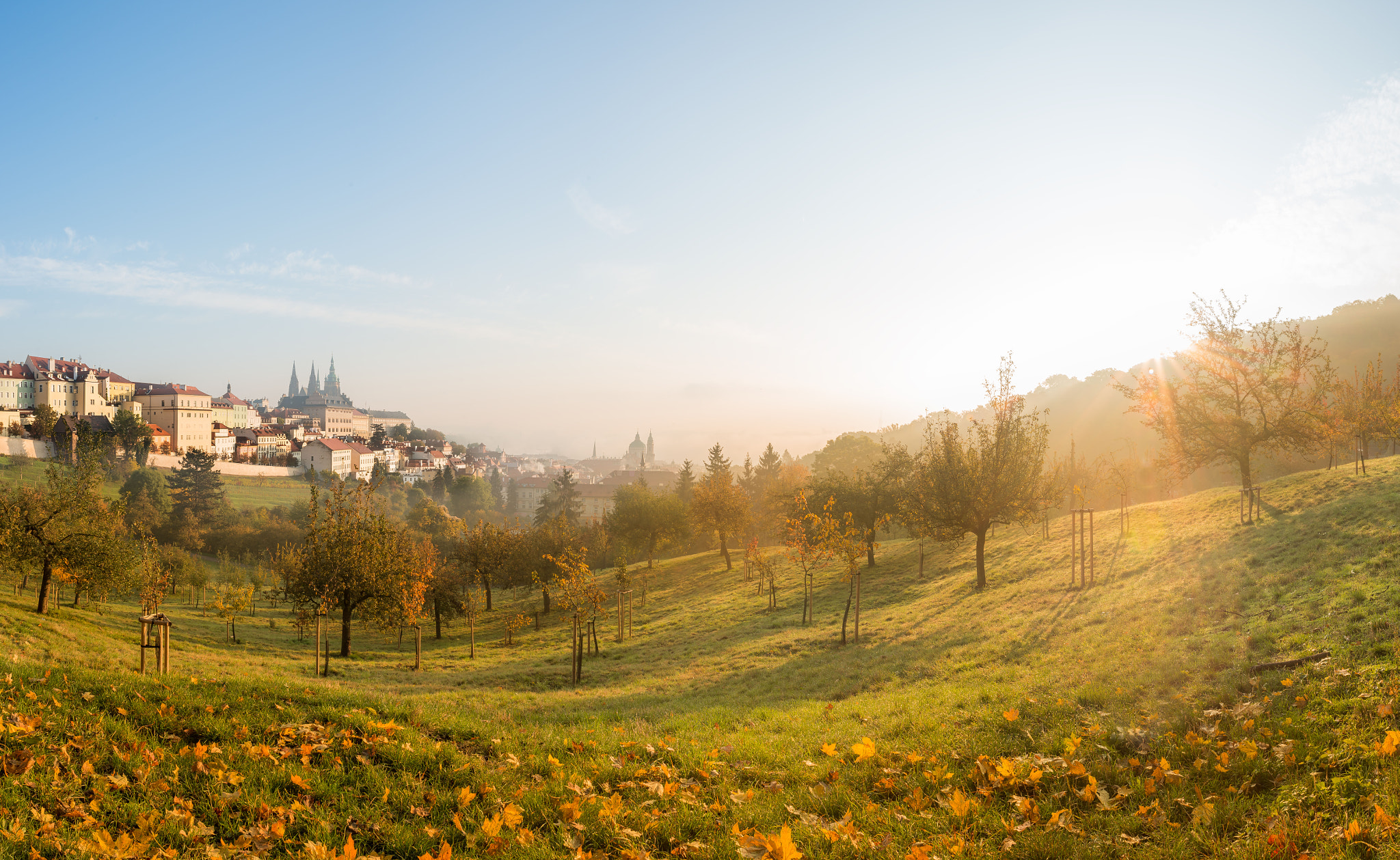 Nikon D800 + Nikon AF Nikkor 24mm F2.8D sample photo. Autumn prague photography