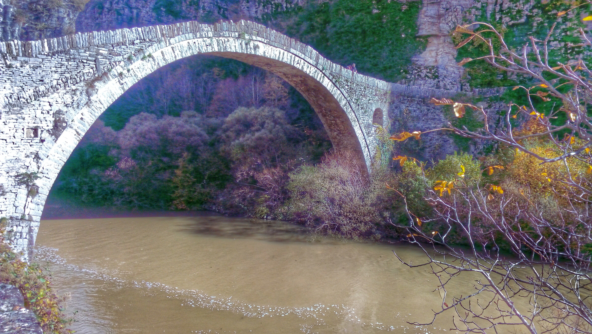 Lenovo P70-A sample photo. Stone bridge in  zagori greece photography
