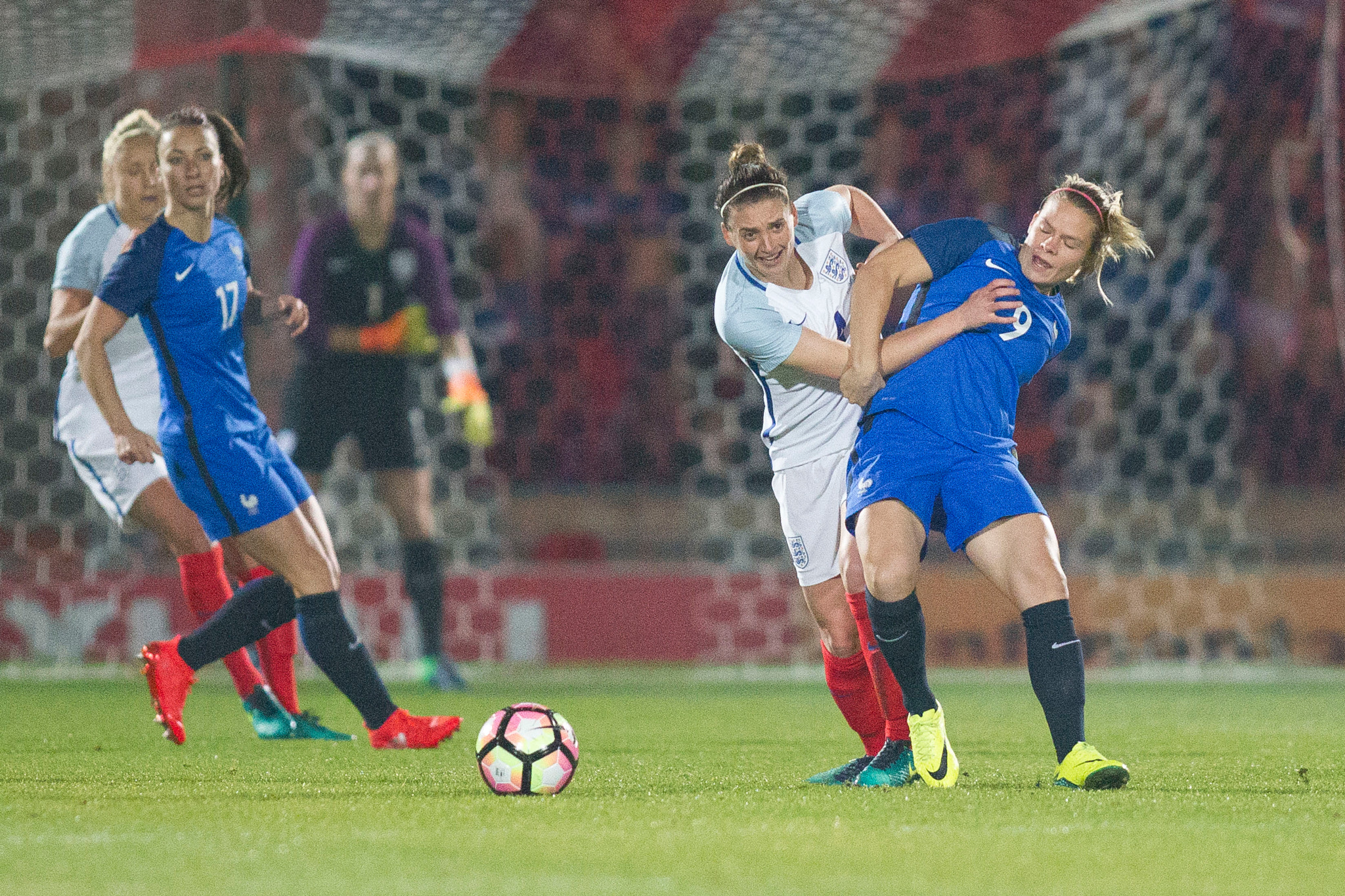 Canon EF 400mm f/2.8L sample photo. England women vs france women, international friendly match, football, the keepmoat stadium,... photography