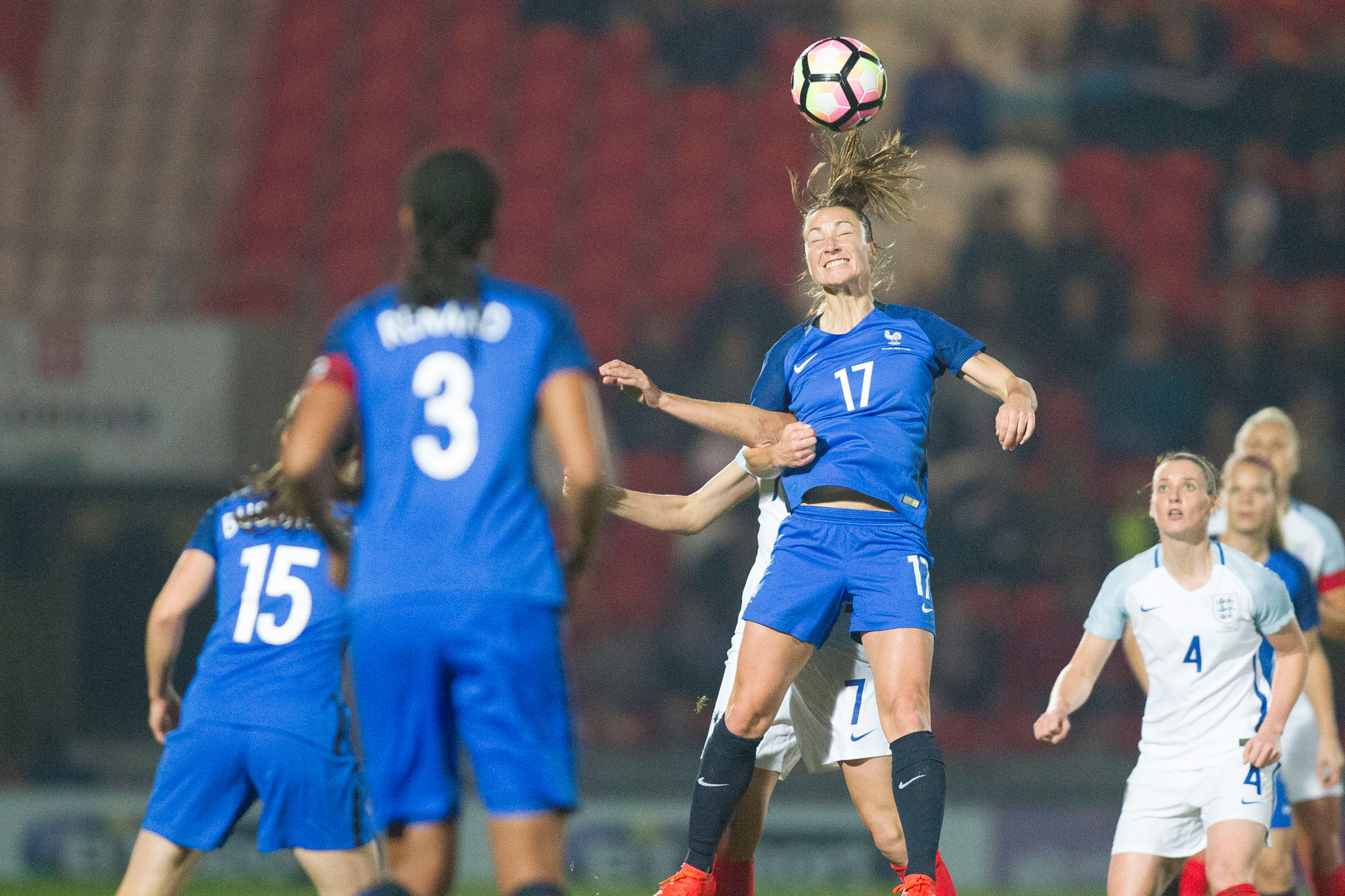 Canon EOS-1D Mark IV + Canon EF 400mm f/2.8L sample photo. England women vs france women, international friendly match, football, the keepmoat stadium,... photography