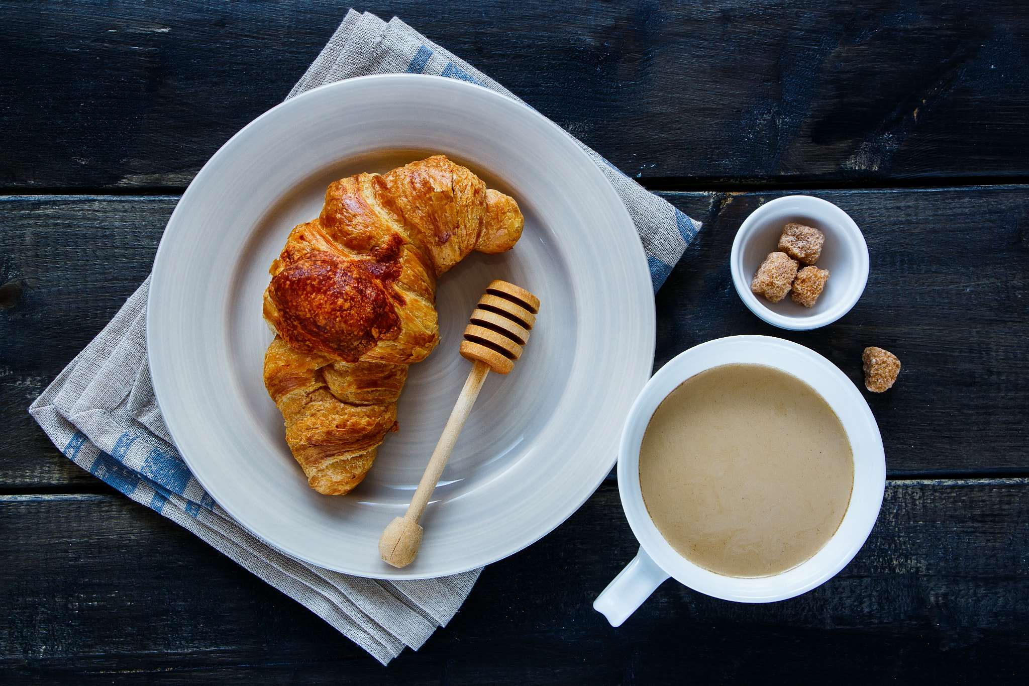 Croissant and coffee