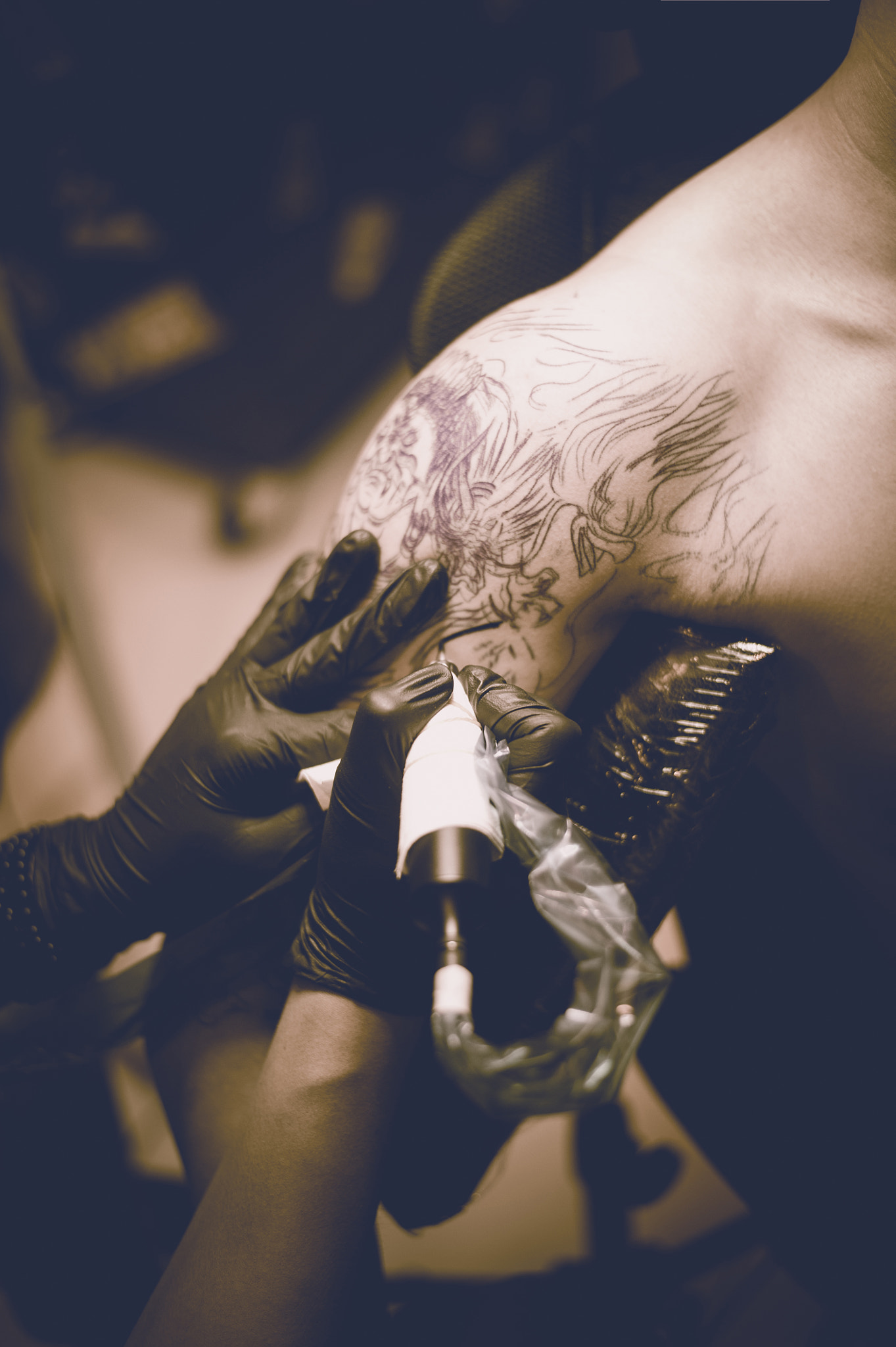 Nikon D3 + Nikon AF-S Nikkor 50mm F1.8G sample photo. Tattoo photography