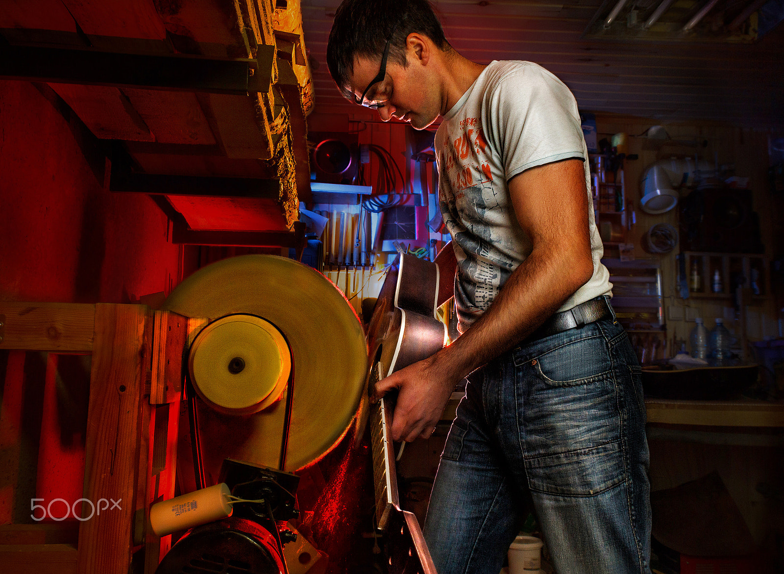 Sigma 18-50mm F2.8-4.5 DC OS HSM sample photo. Guitar workshop photography