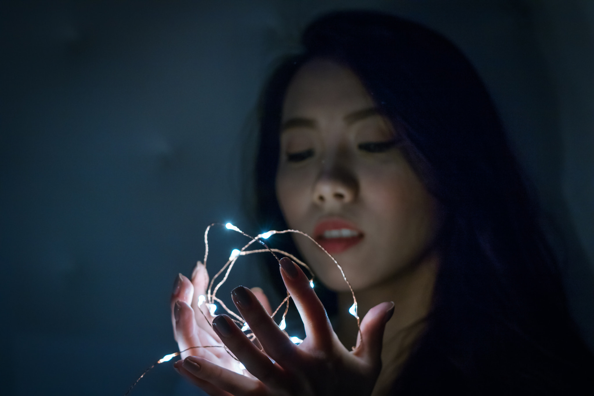 Sigma 50mm F1.4 EX DG HSM sample photo. Hilda / fairy lights 2 photography