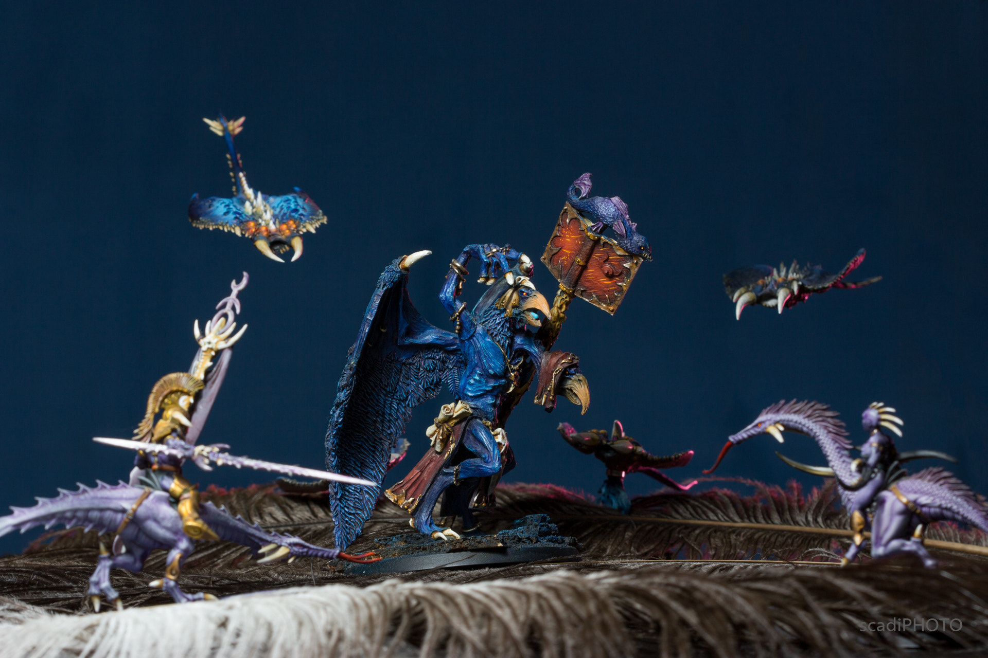 Canon EF 100mm F2.8 Macro USM sample photo. Kairos fateweaver with screamers of tzeentch photography