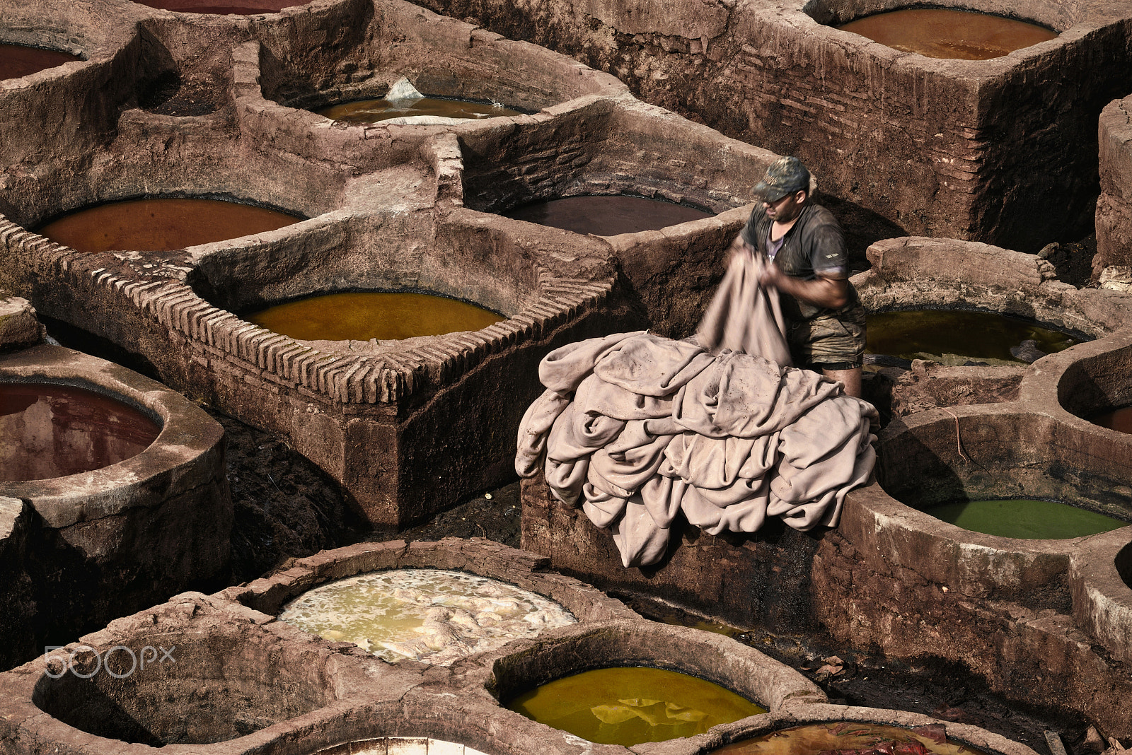 PC Micro-Nikkor 85mm f/2.8D sample photo. Fez tannery.. photography