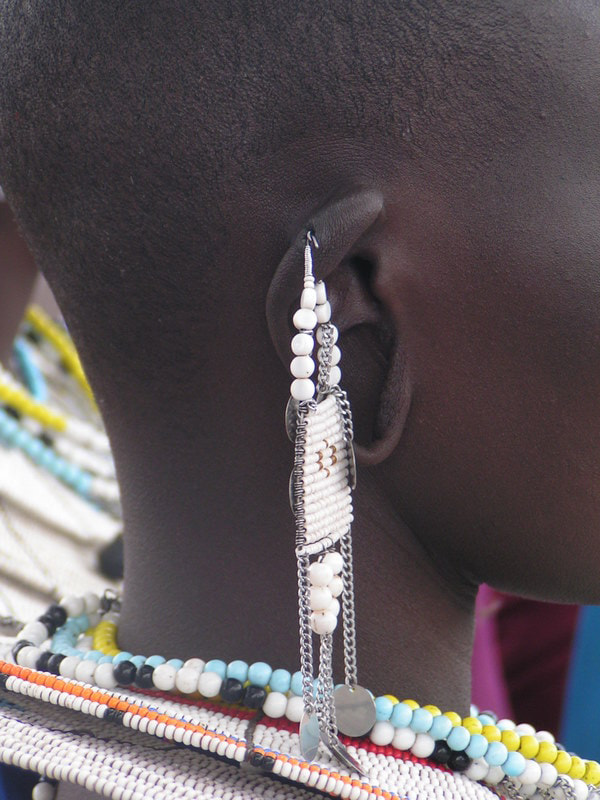 KONICA MINOLTA DiMAGE Z1 sample photo. Tanzanie-profil de femme masaï aux bijoux de perles colorées photography