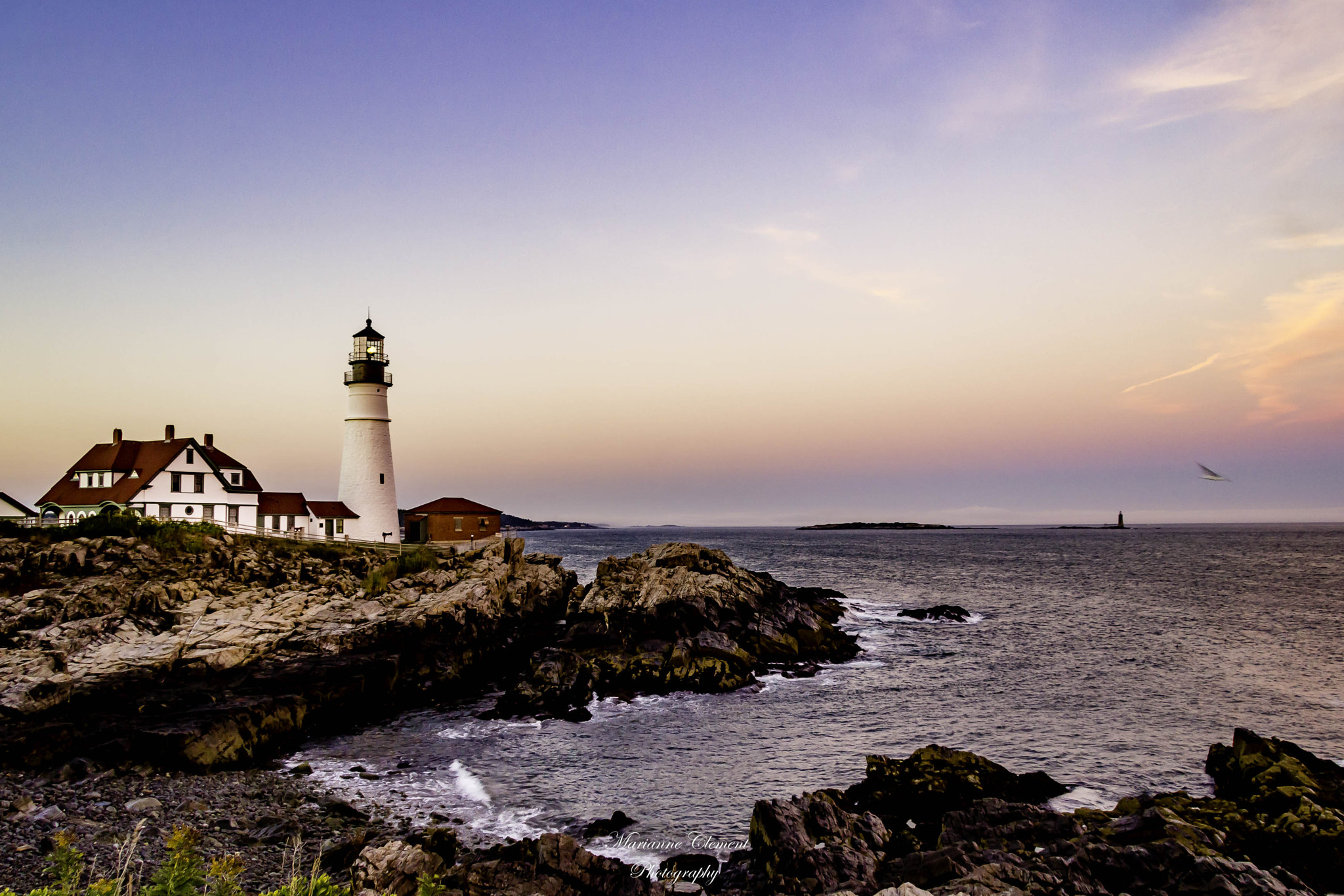 Canon EF-S 17-85mm F4-5.6 IS USM sample photo. Sunset at portland head lighthouse photography