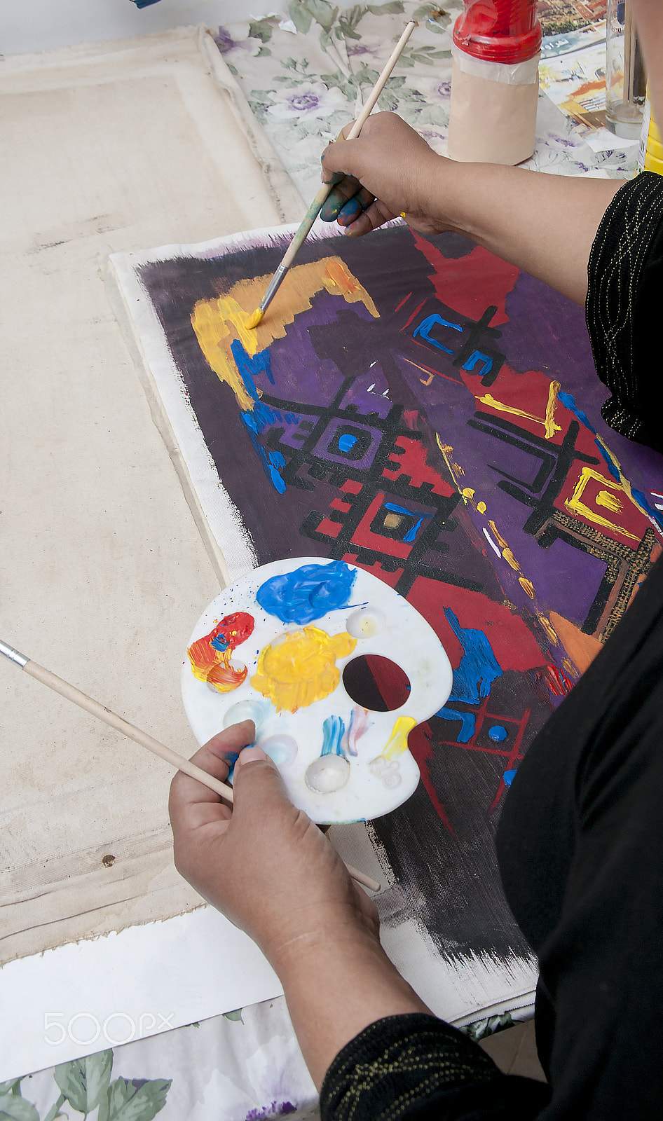 Sony Alpha DSLR-A700 sample photo. The hand of a painter. photography